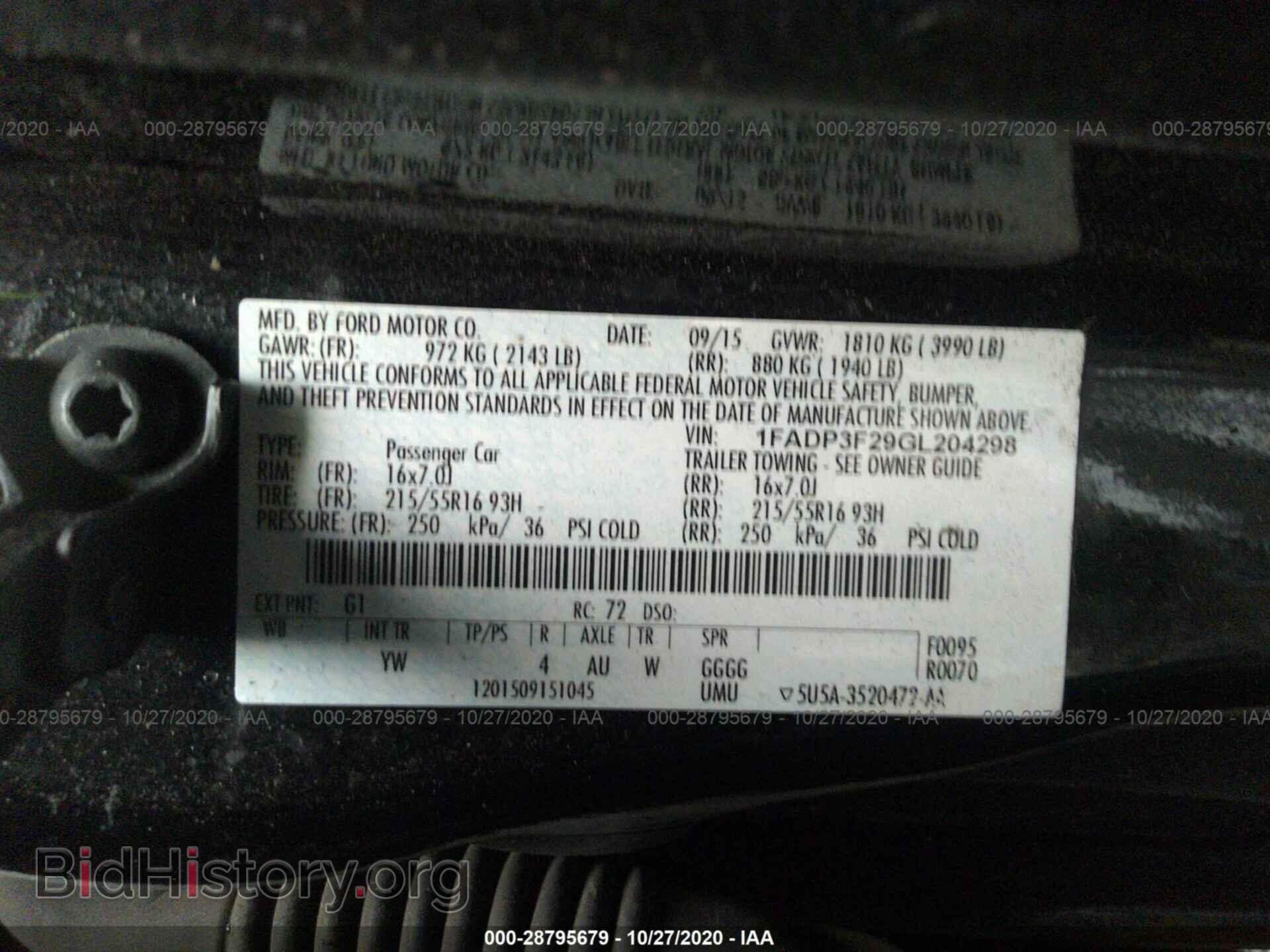 2016 FORD FOCUS - VIN: 1FADP3F29GL204298 - Photo 9
