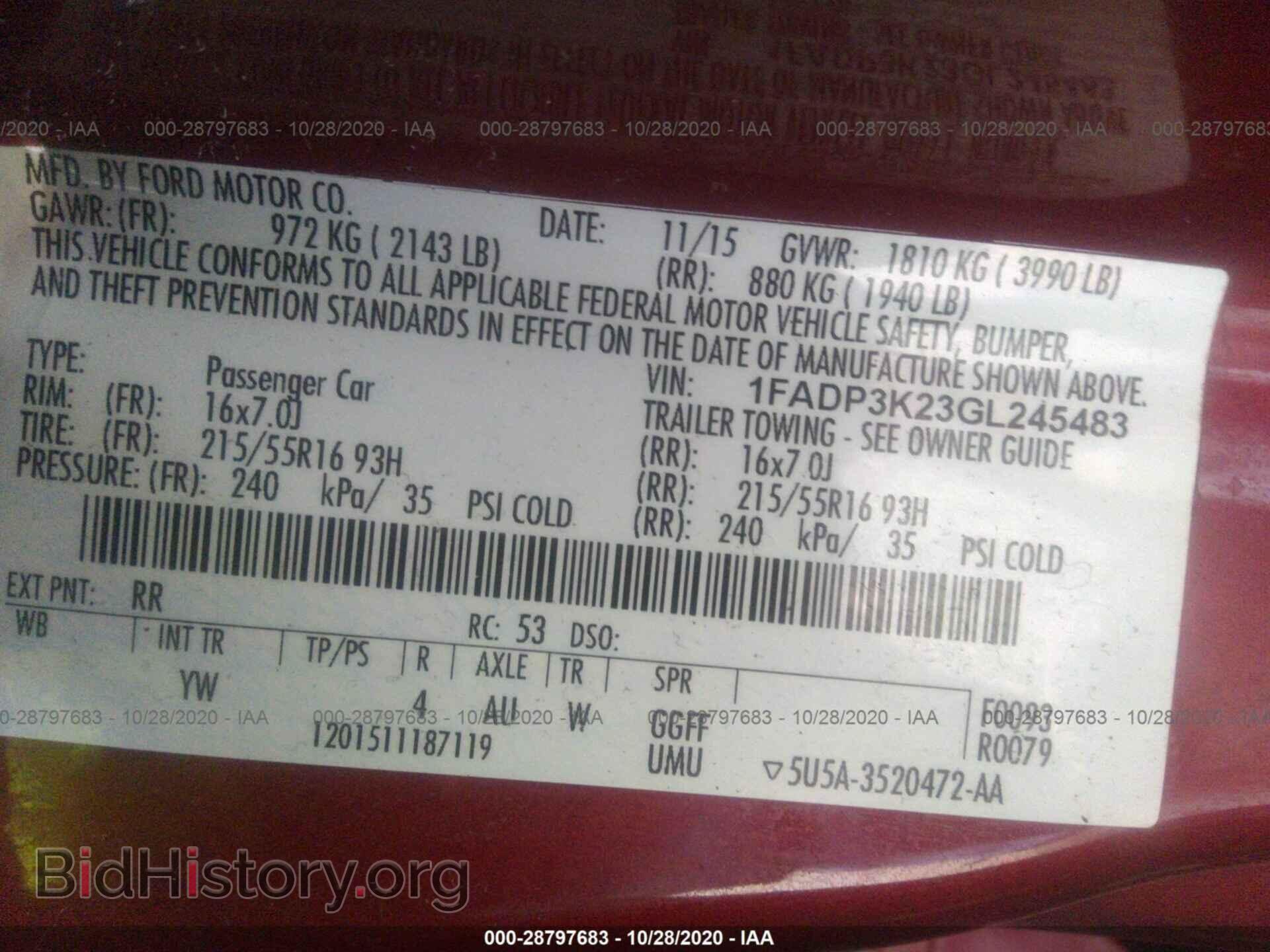2016 FORD FOCUS - VIN: 1FADP3K23GL245483 - Photo 9