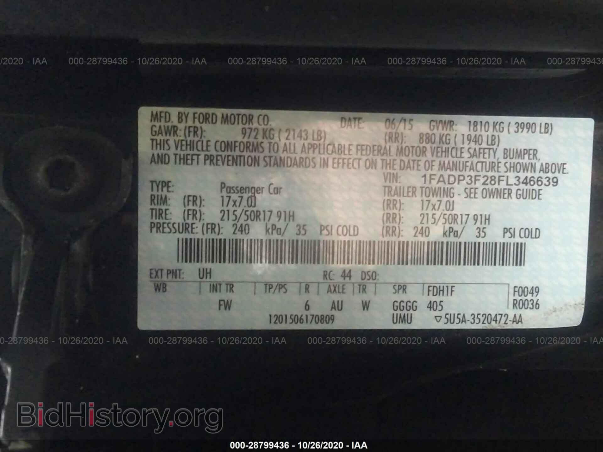 2015 FORD FOCUS - VIN: 1FADP3F28FL346639 - Photo 9