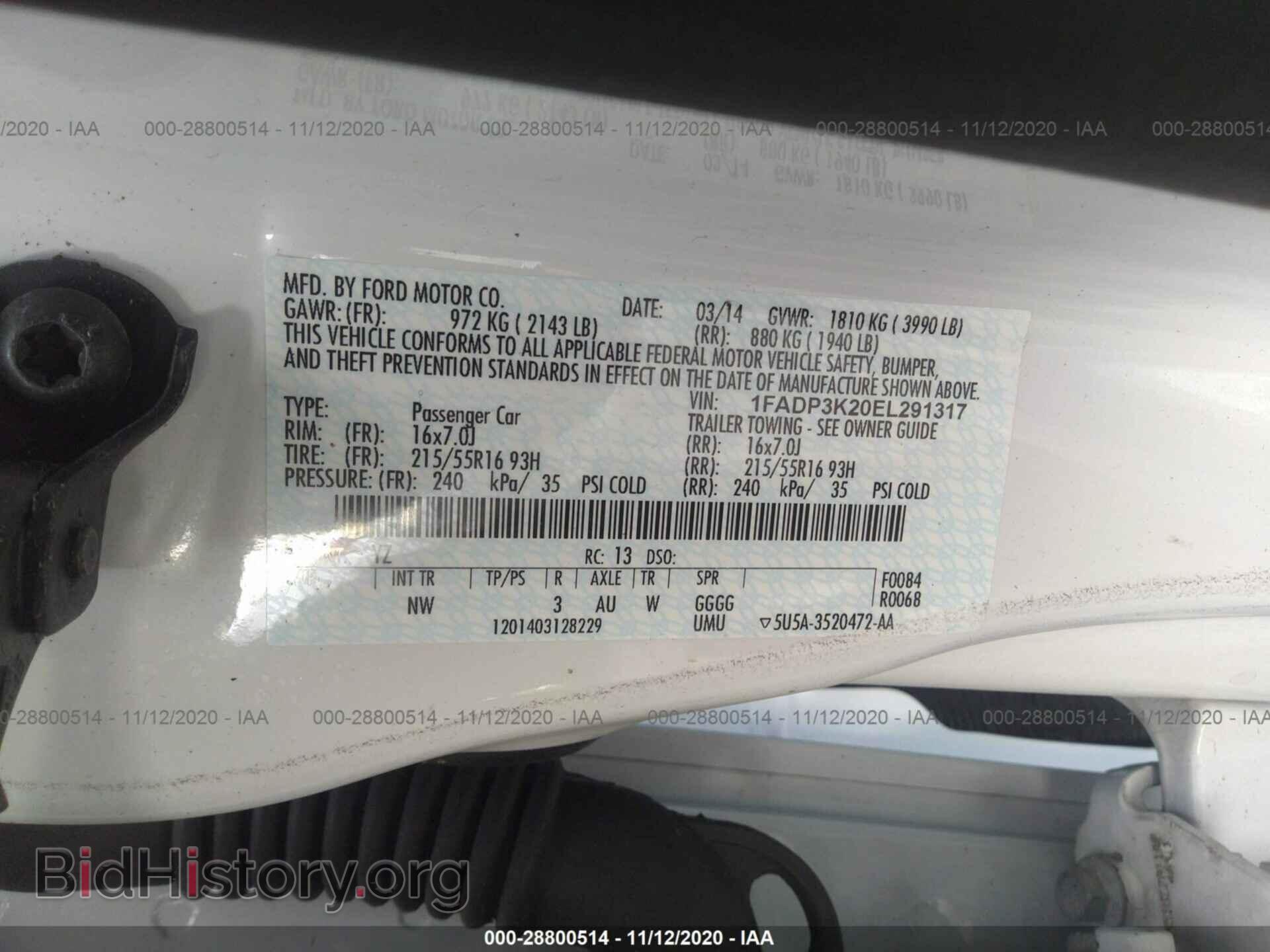 2014 FORD FOCUS - VIN: 1FADP3K20EL291317 - Photo 9