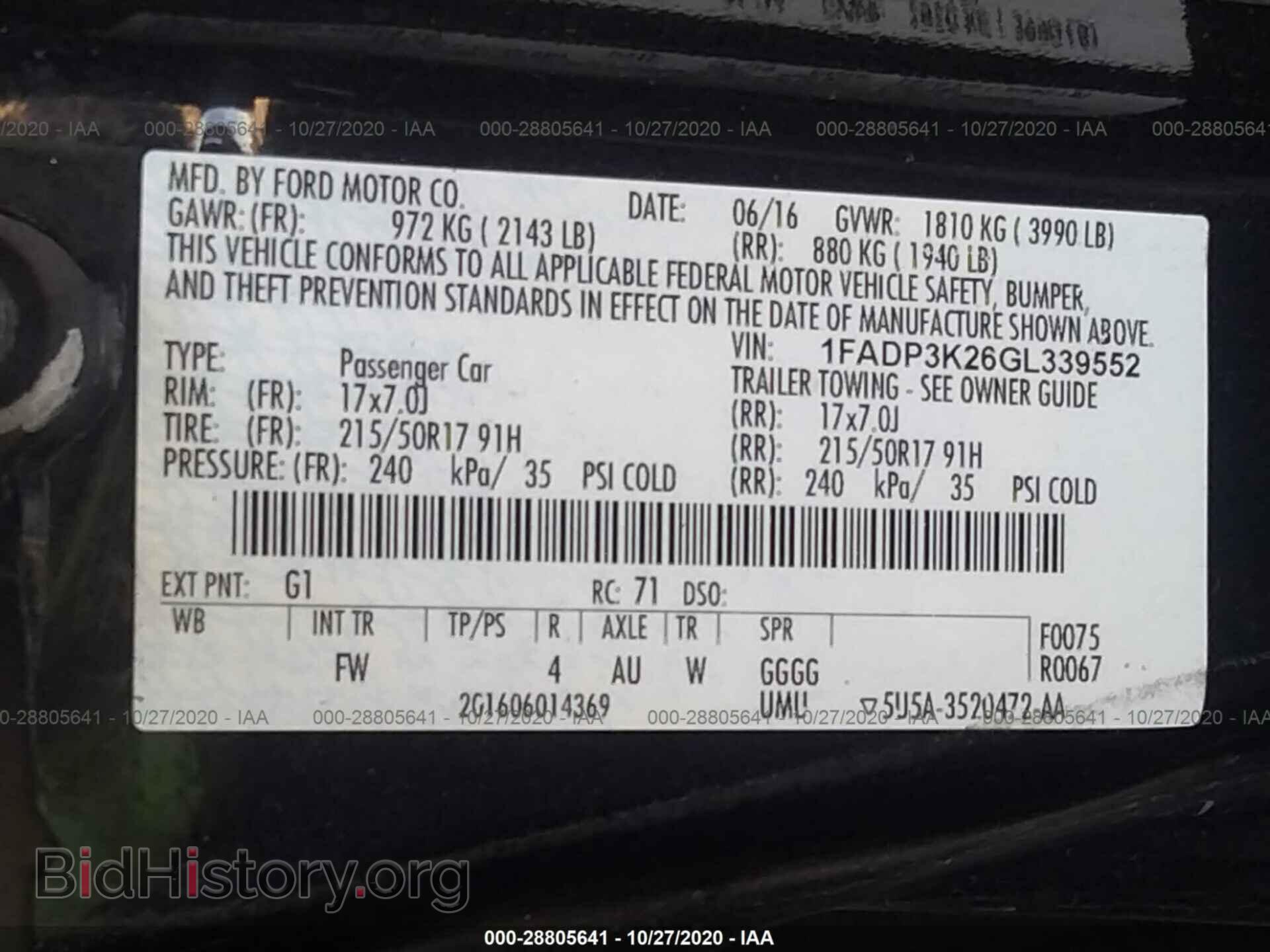 2016 FORD FOCUS - VIN: 1FADP3K26GL339552 - Photo 9