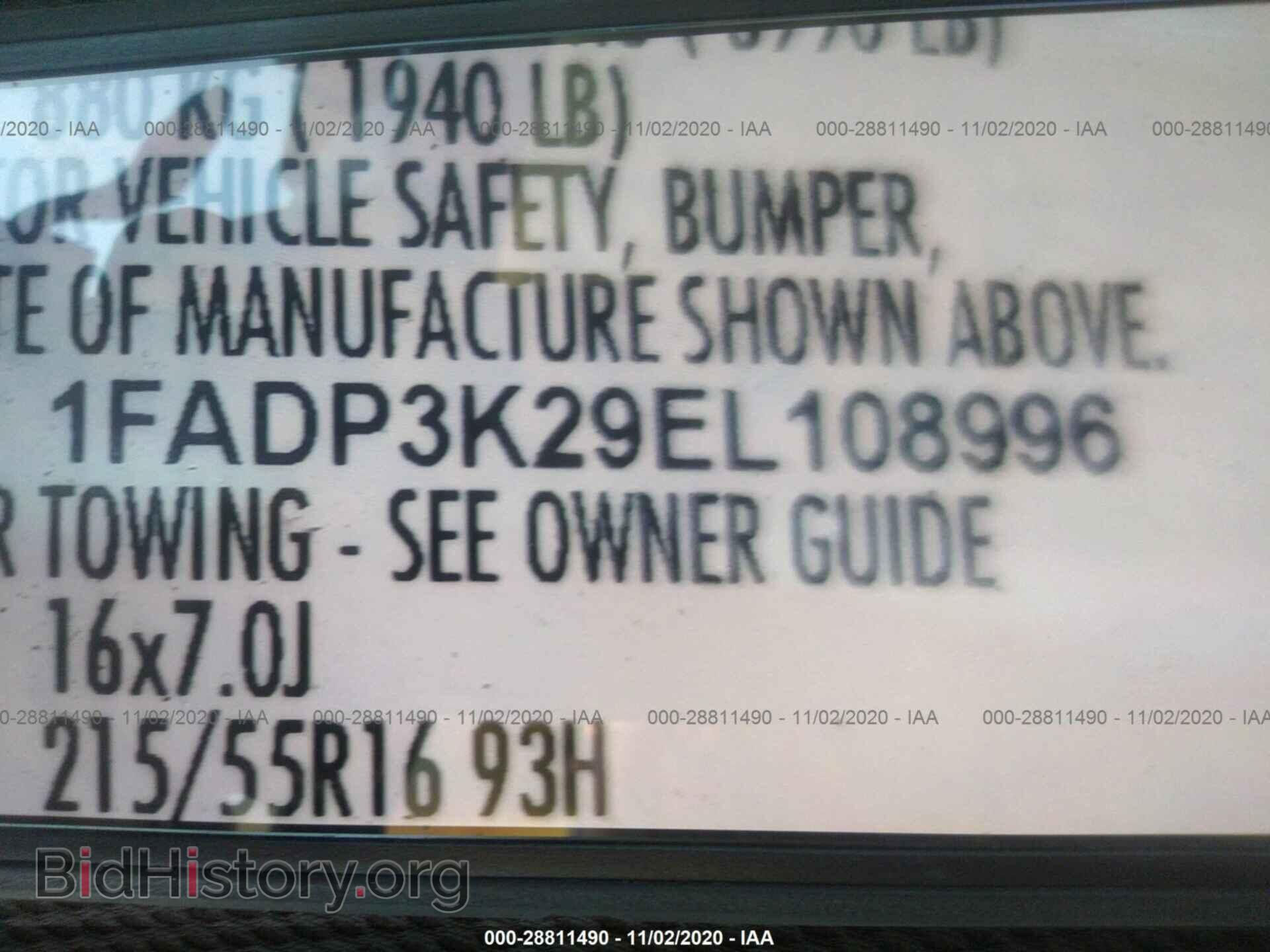 2014 FORD FOCUS - VIN: 1FADP3K29EL108996 - Фото 9