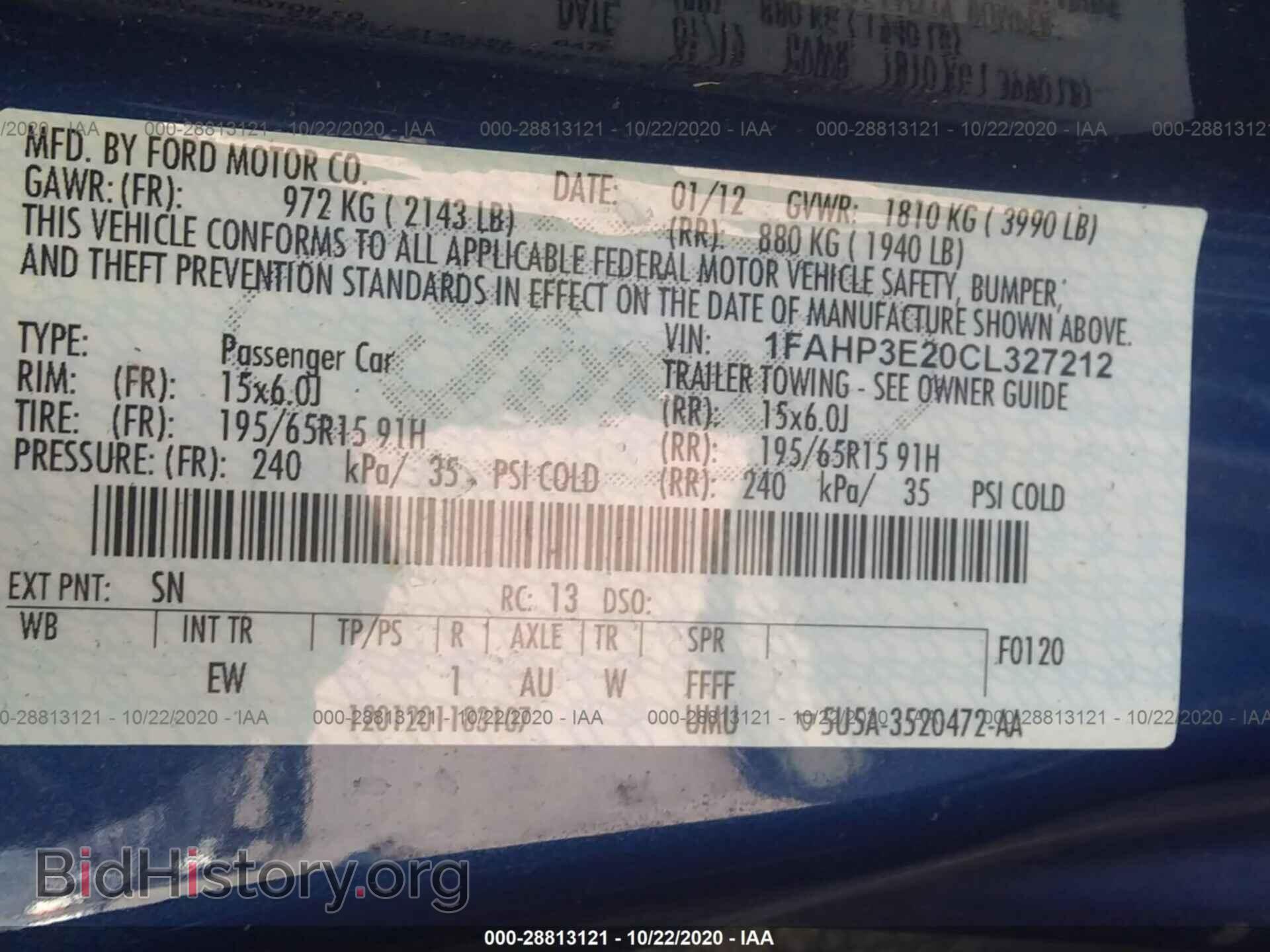 2012 FORD FOCUS - VIN: 1FAHP3E20CL327212 - Photo 9