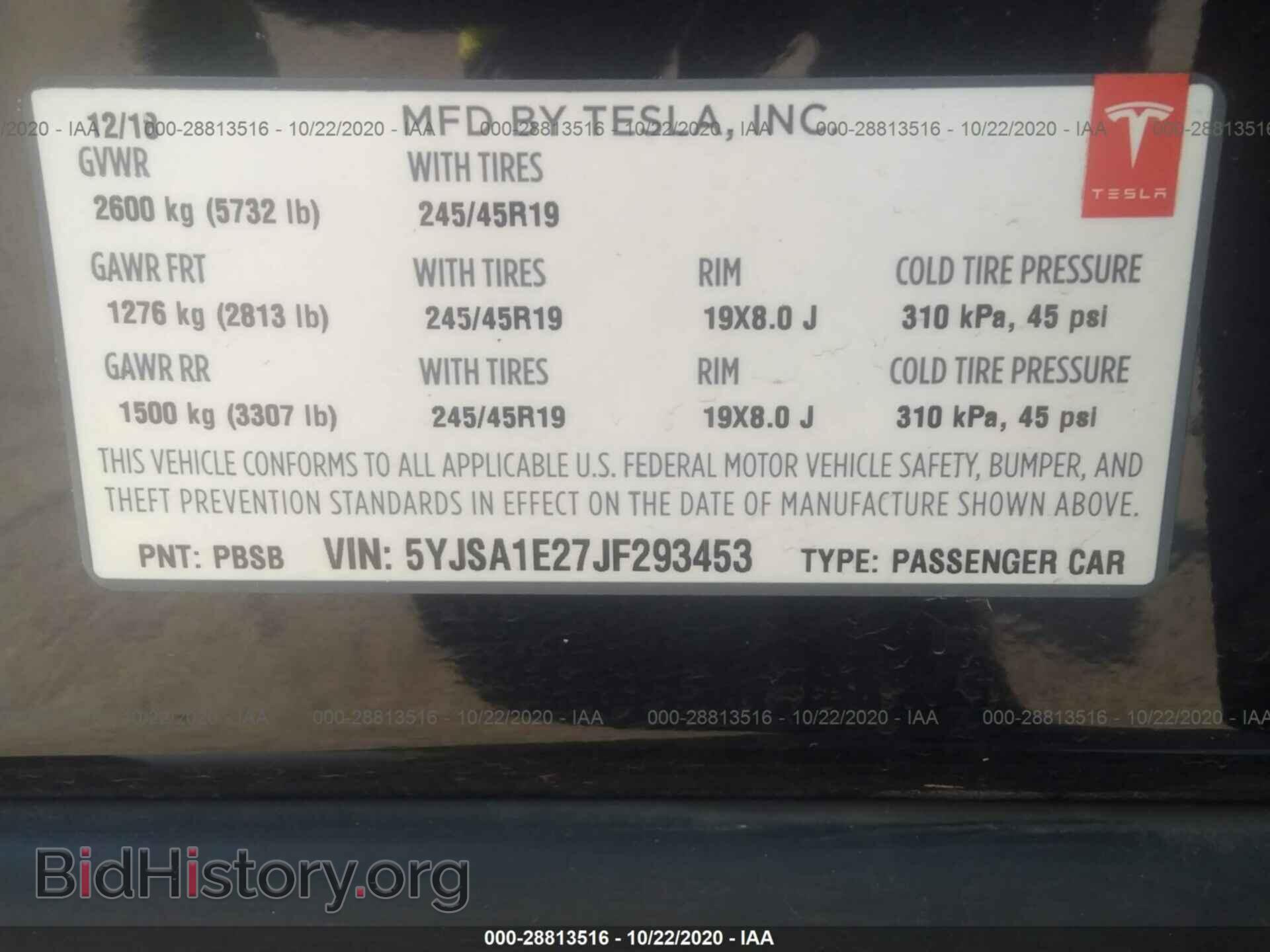 2018 TESLA MODEL S - VIN: 5YJSA1E27JF293453 - Photo 9