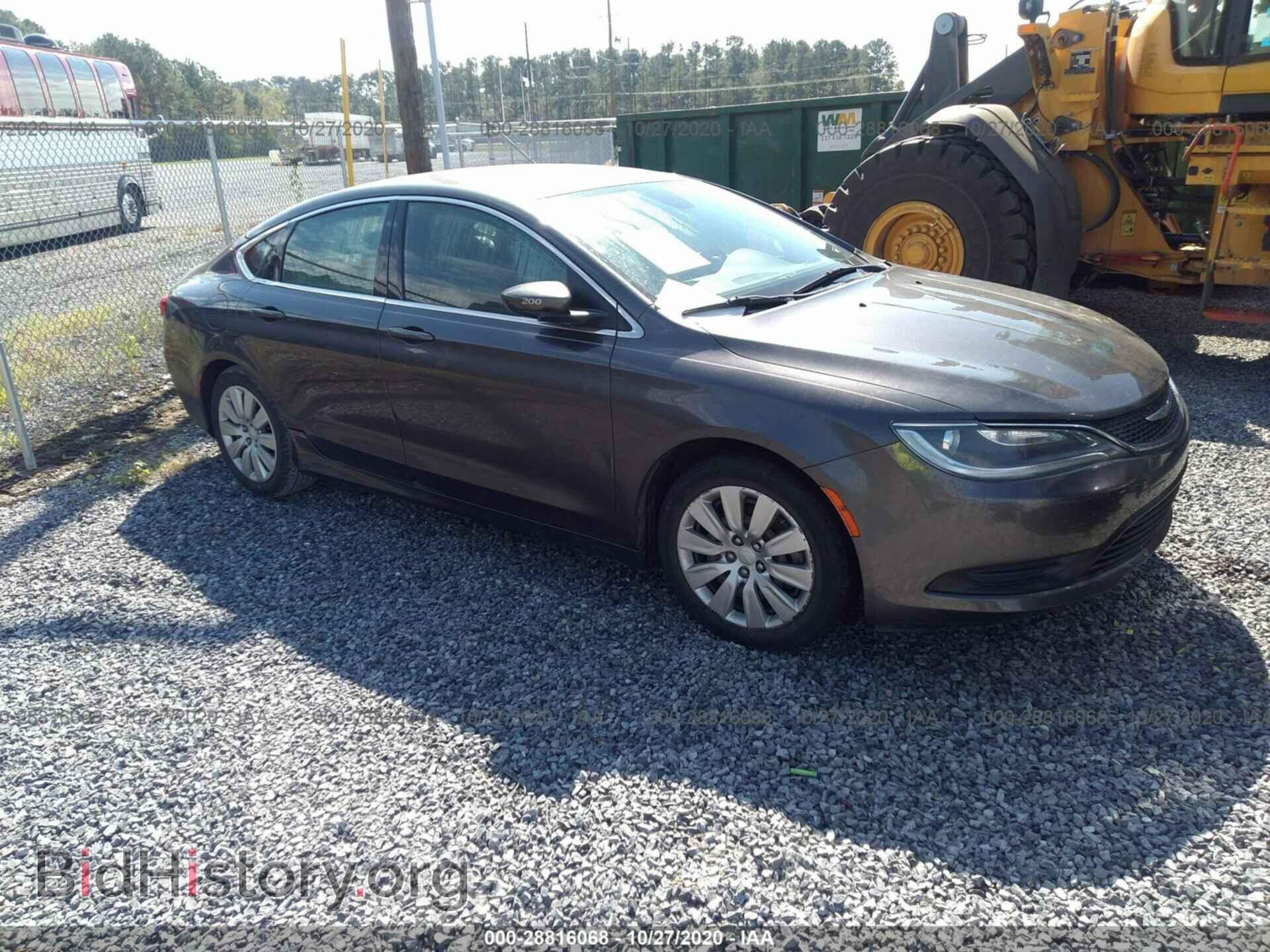 Фотография 1C3CCCFB6GN107439 - CHRYSLER 200 2016