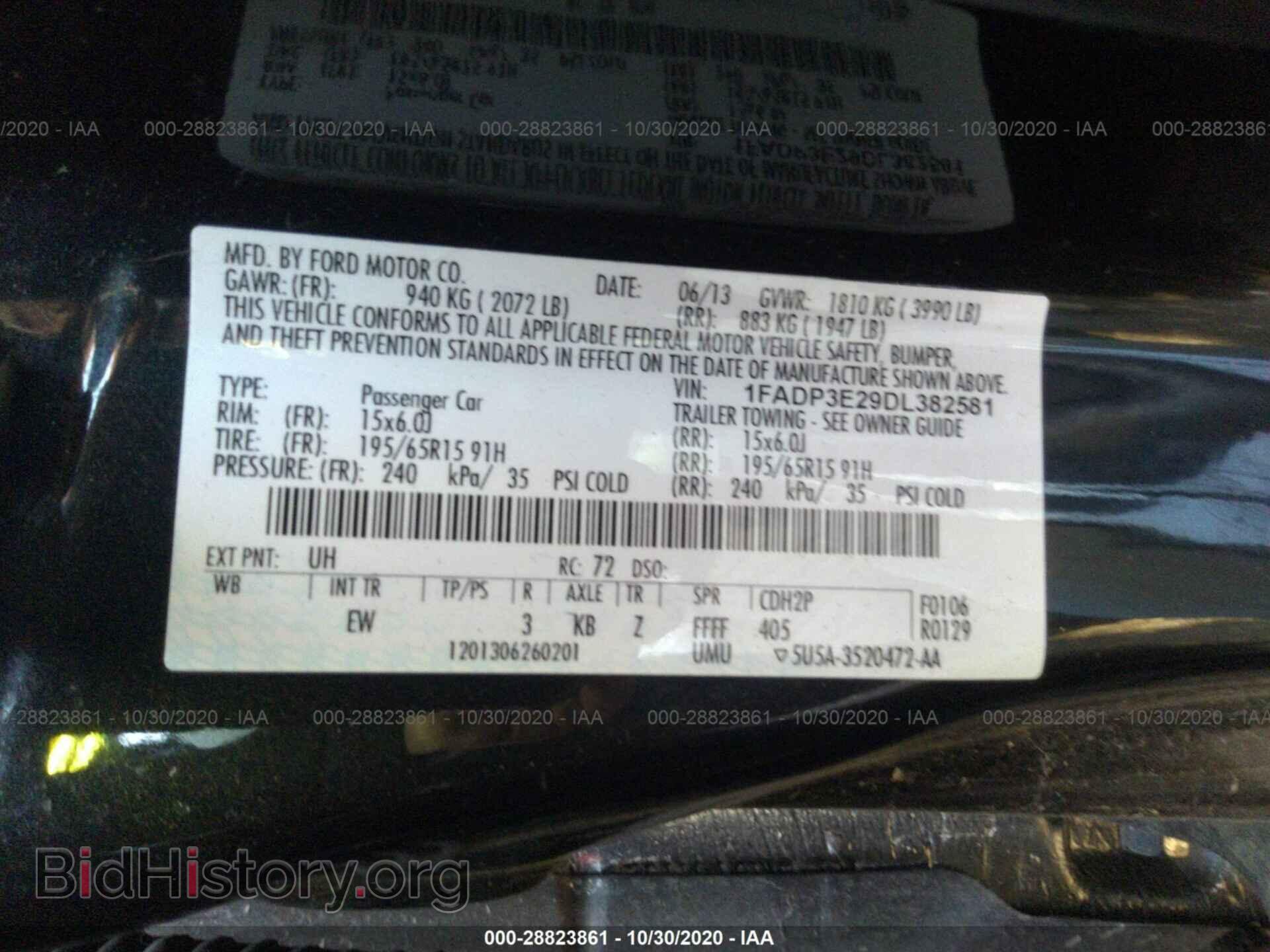 2013 FORD FOCUS - VIN: 1FADP3E29DL382581 - Фото 9