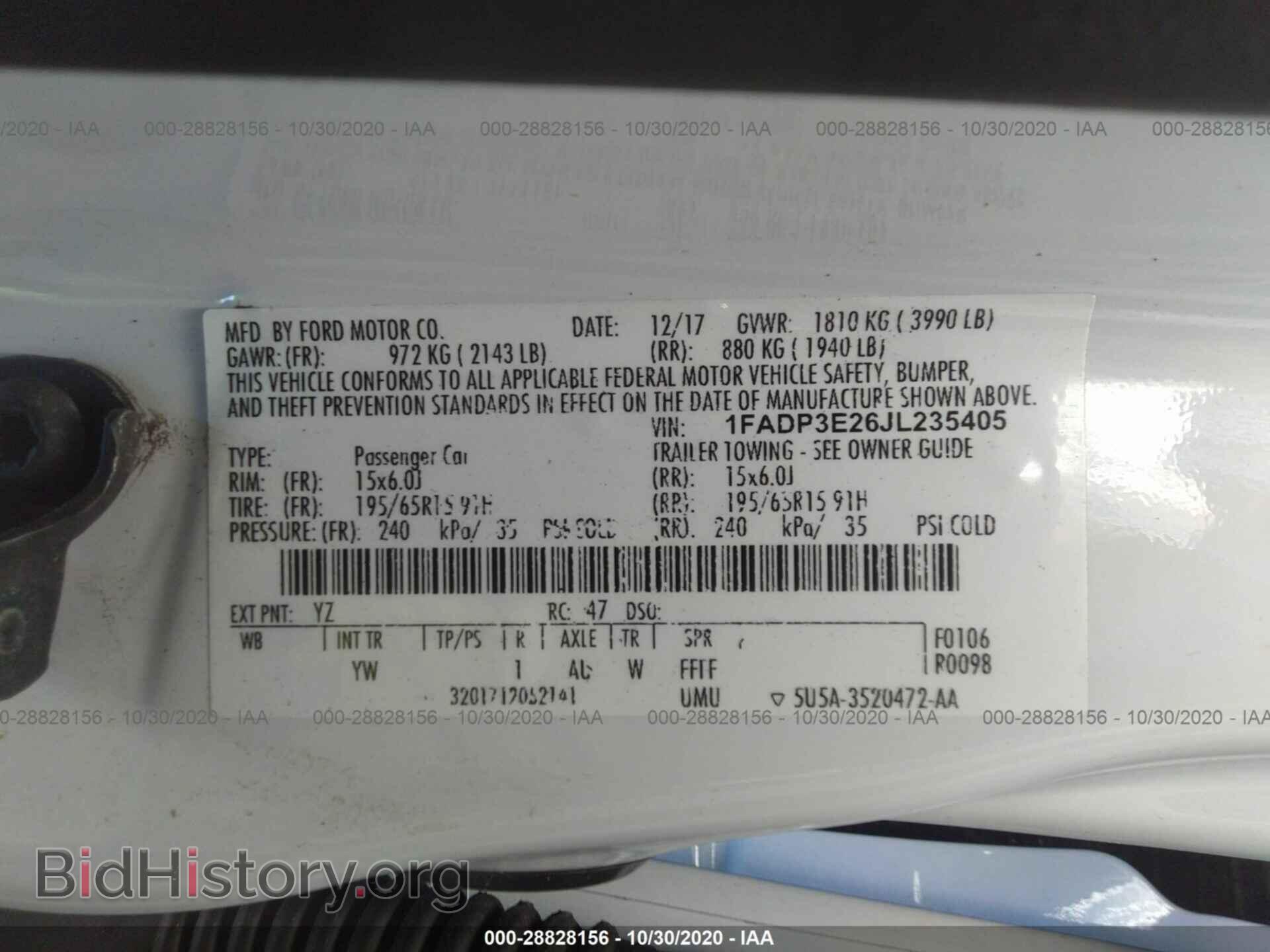 2018 FORD FOCUS - VIN: 1FADP3E26JL235405 - Фото 9