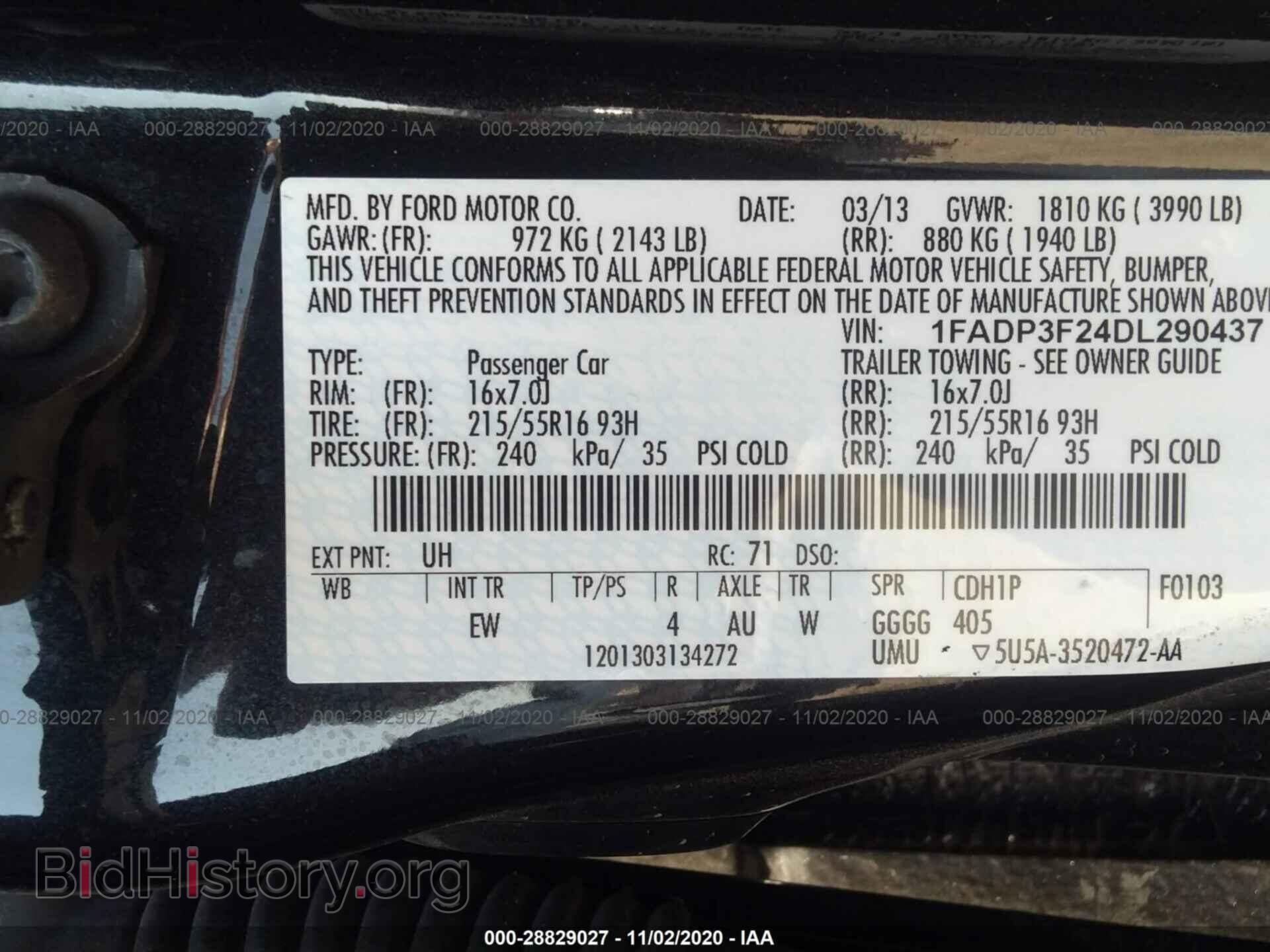 2013 FORD FOCUS - VIN: 1FADP3F24DL290437 - Photo 9