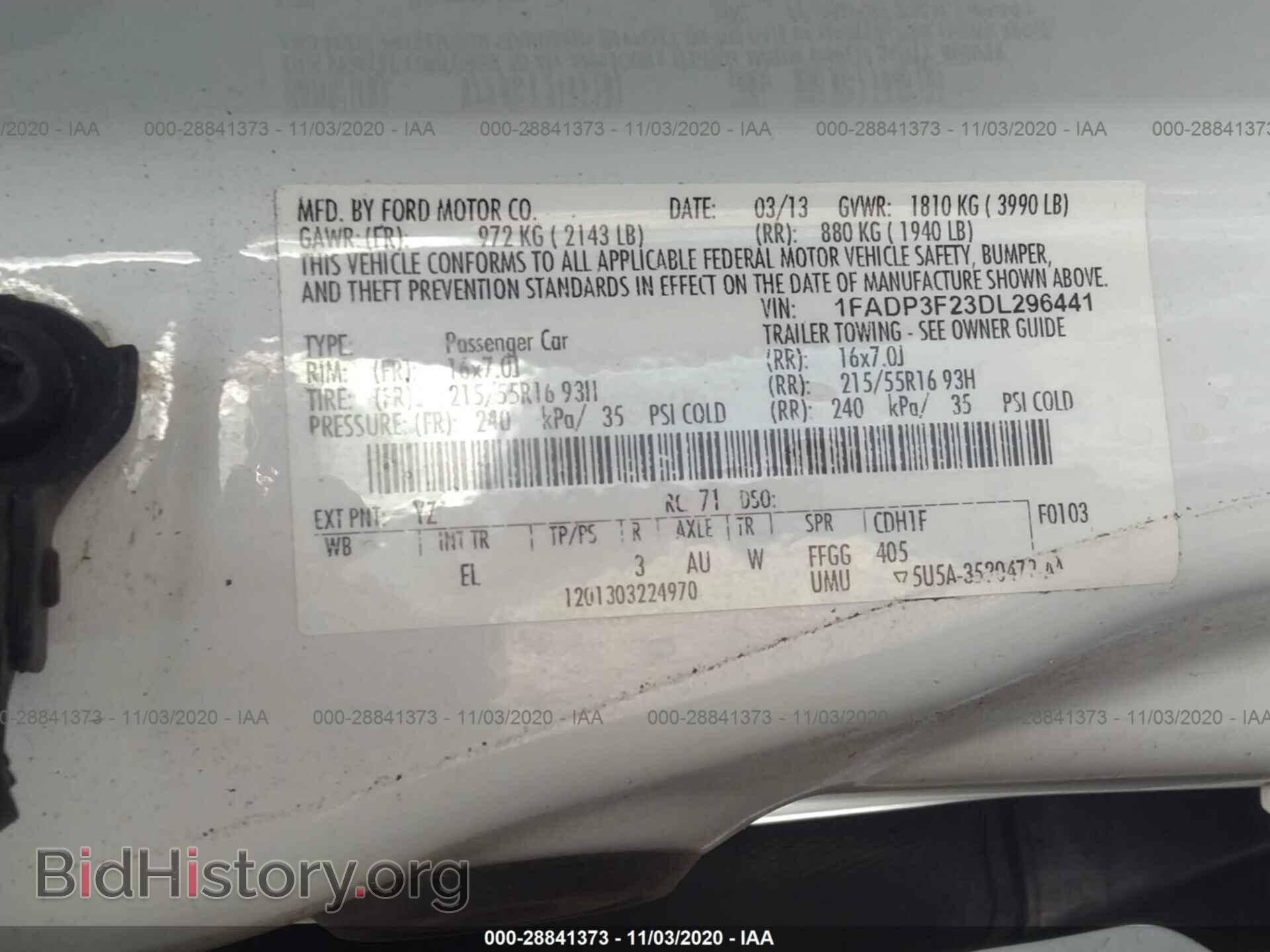 2013 FORD FOCUS - VIN: 1FADP3F23DL296441 - Photo 9