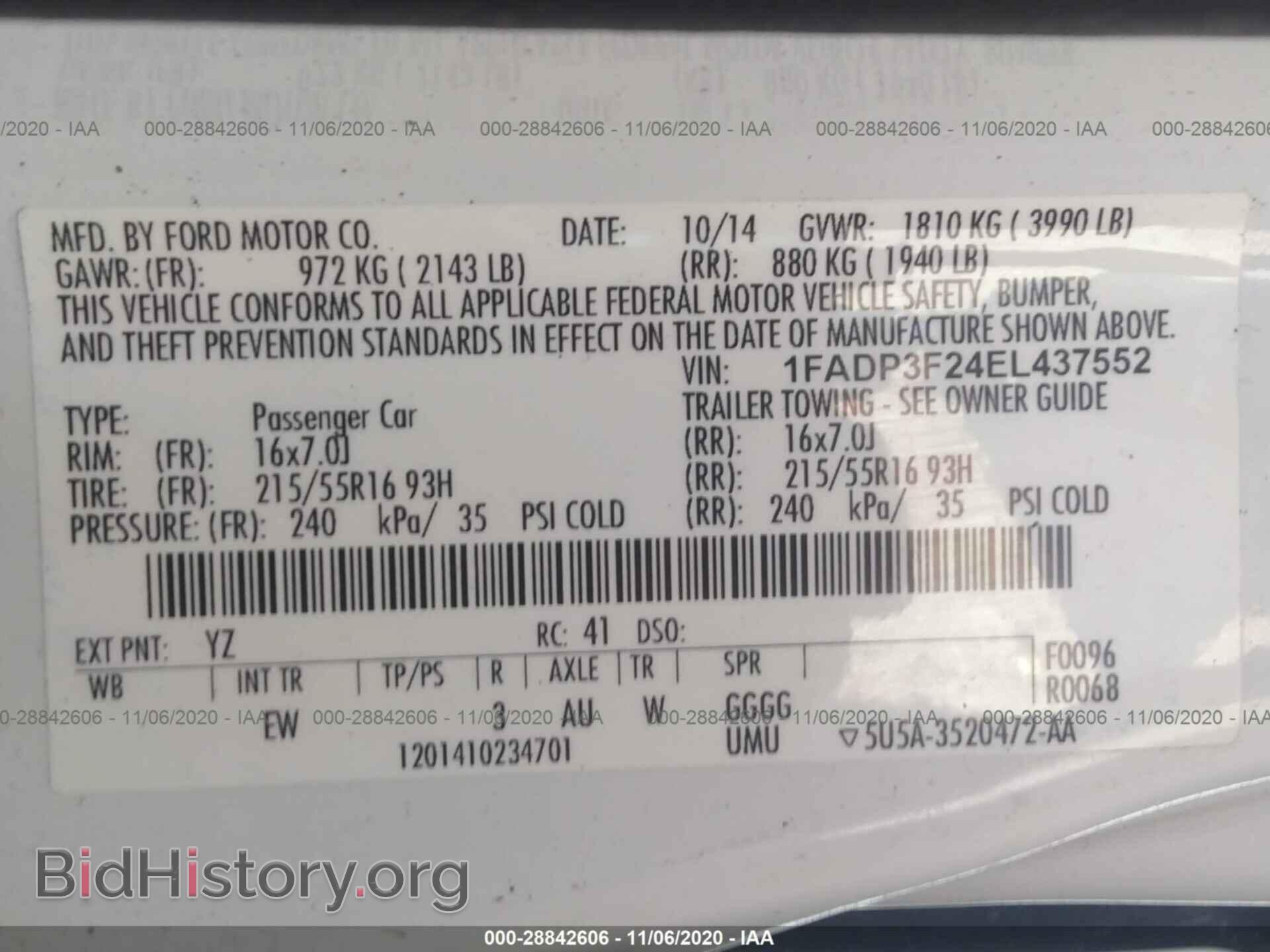 2014 FORD FOCUS - VIN: 1FADP3F24EL437552 - Photo 9