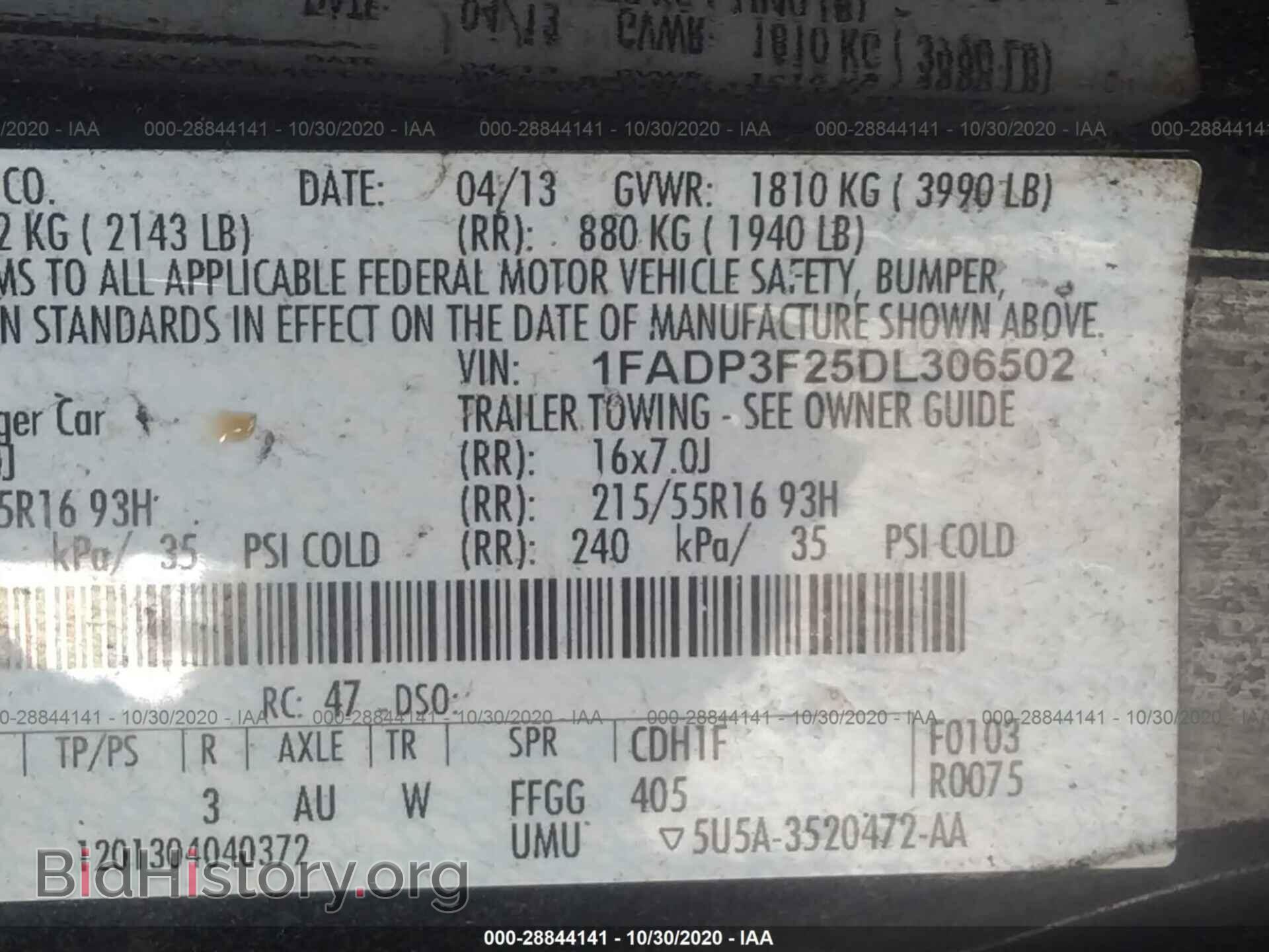 2013 FORD FOCUS - VIN: 1FADP3F25DL306502 - Photo 9