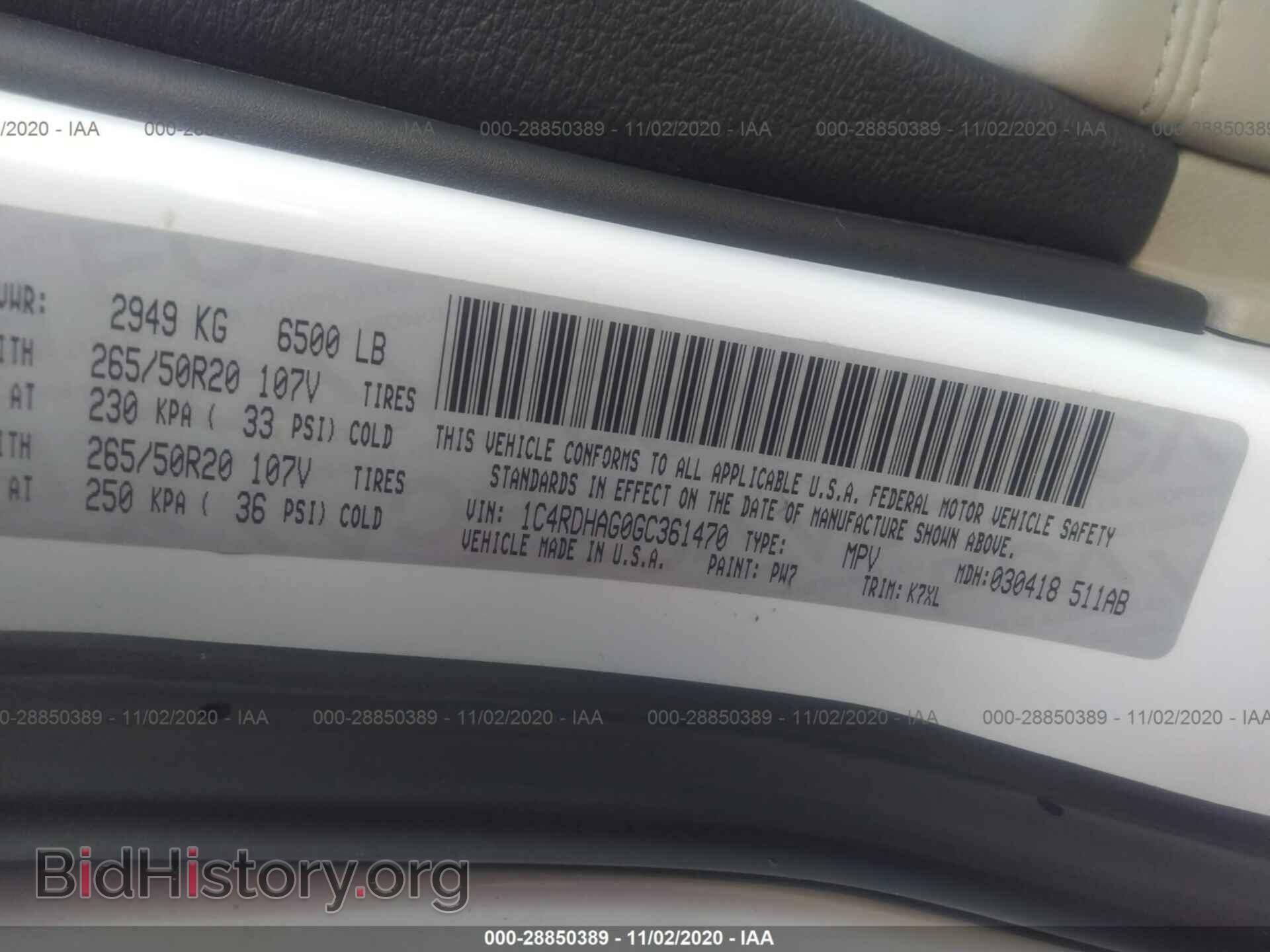 2016 DODGE DURANGO - VIN: 1C4RDHAG0GC361470 - Фото 9