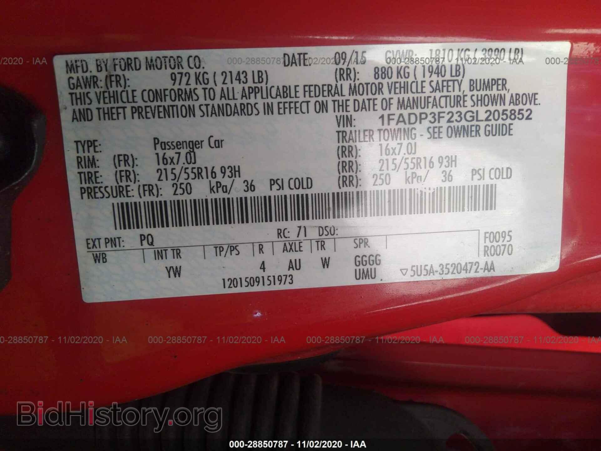 2016 FORD FOCUS - VIN: 1FADP3F23GL205852 - Photo 9