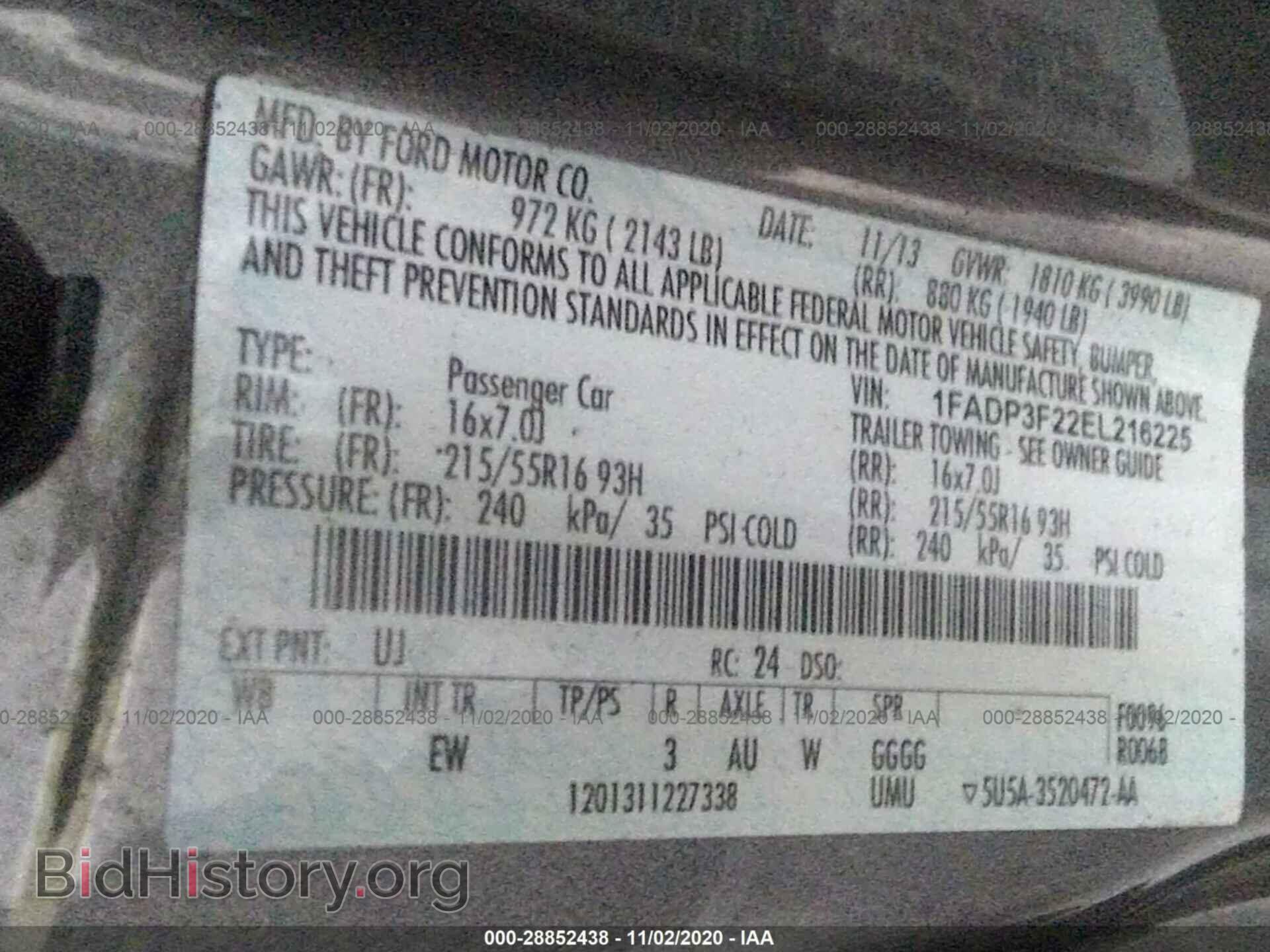 2014 FORD FOCUS - VIN: 1FADP3F22EL216225 - Photo 9