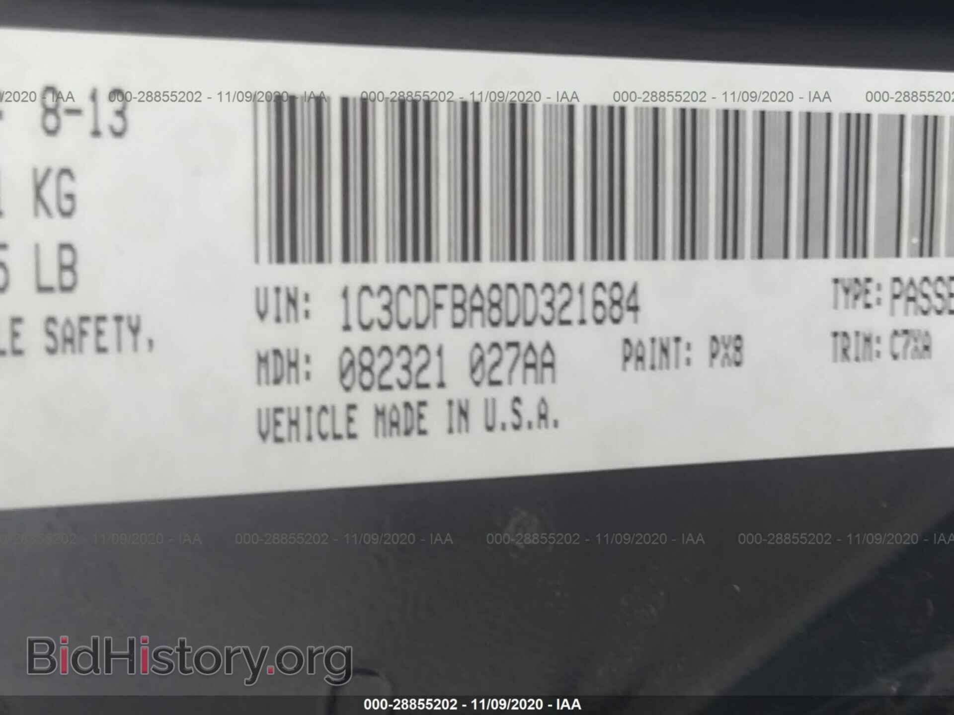 2013 DODGE DART - VIN: 1C3CDFBA8DD321684 - Фото 9