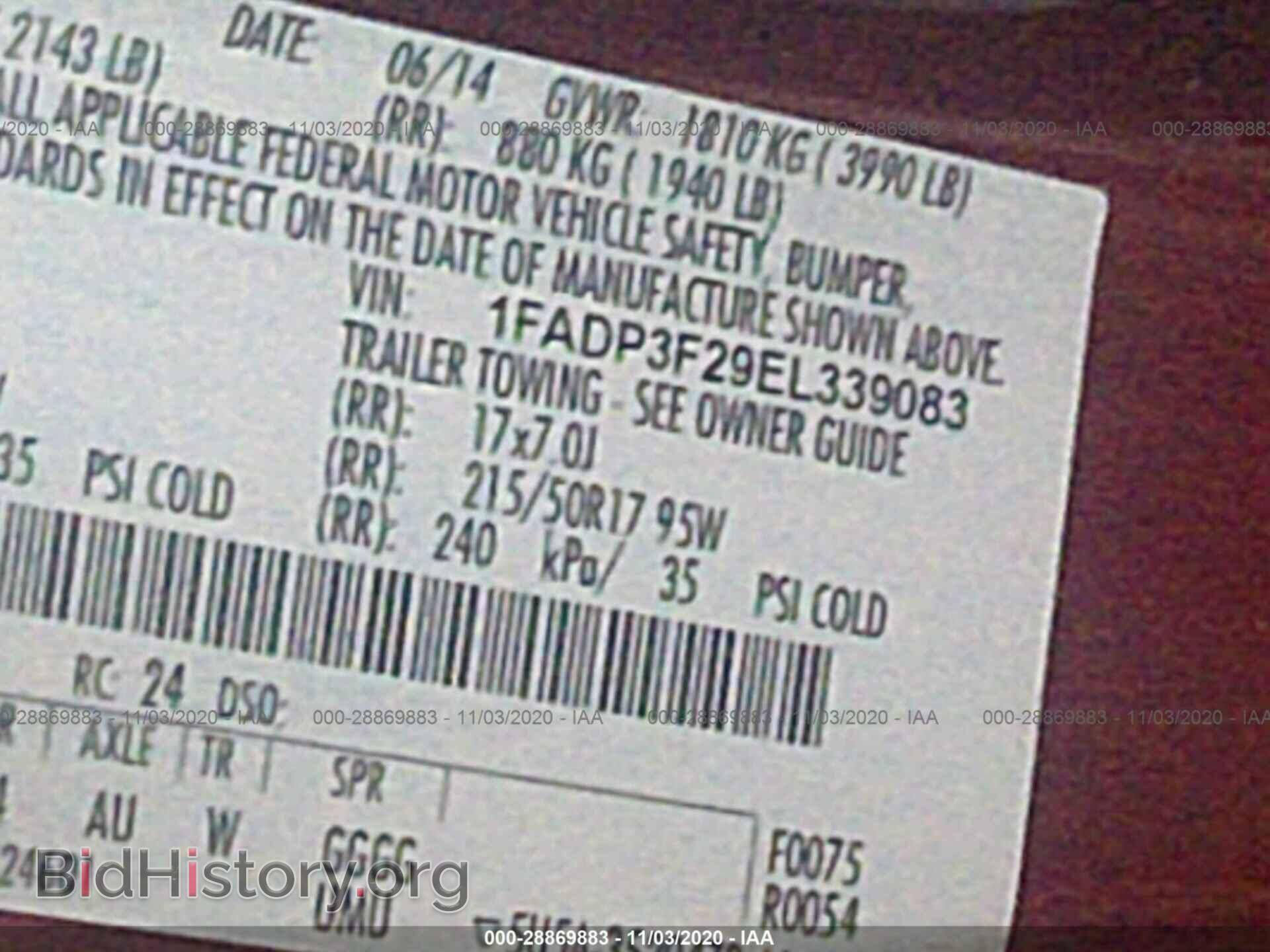 2014 FORD FOCUS - VIN: 1FADP3F29EL339083 - Photo 9