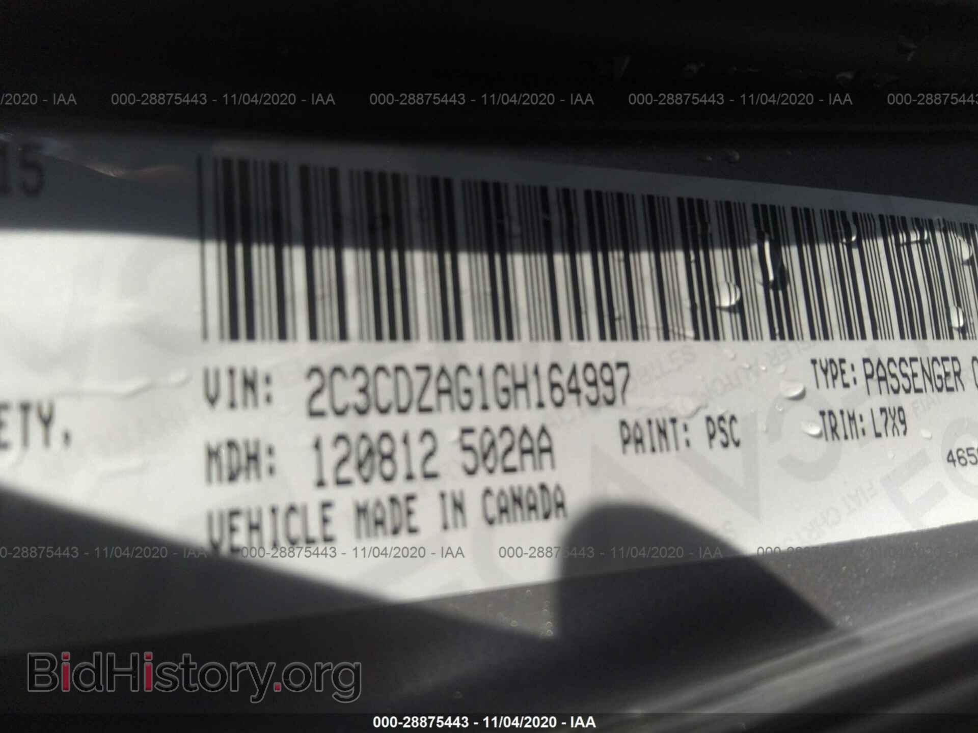 2016 DODGE CHALLENGER - VIN: 2C3CDZAG1GH164997 - Photo 9