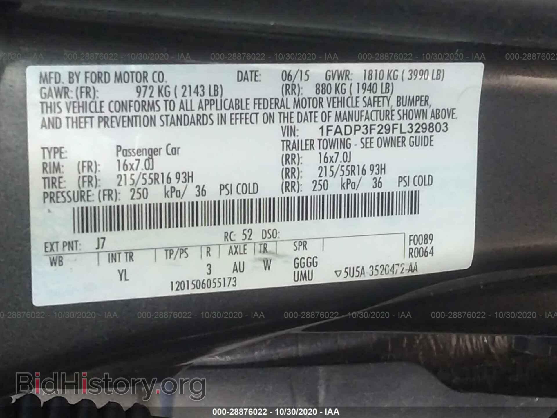 2015 FORD FOCUS - VIN: 1FADP3F29FL329803 - Фото 9