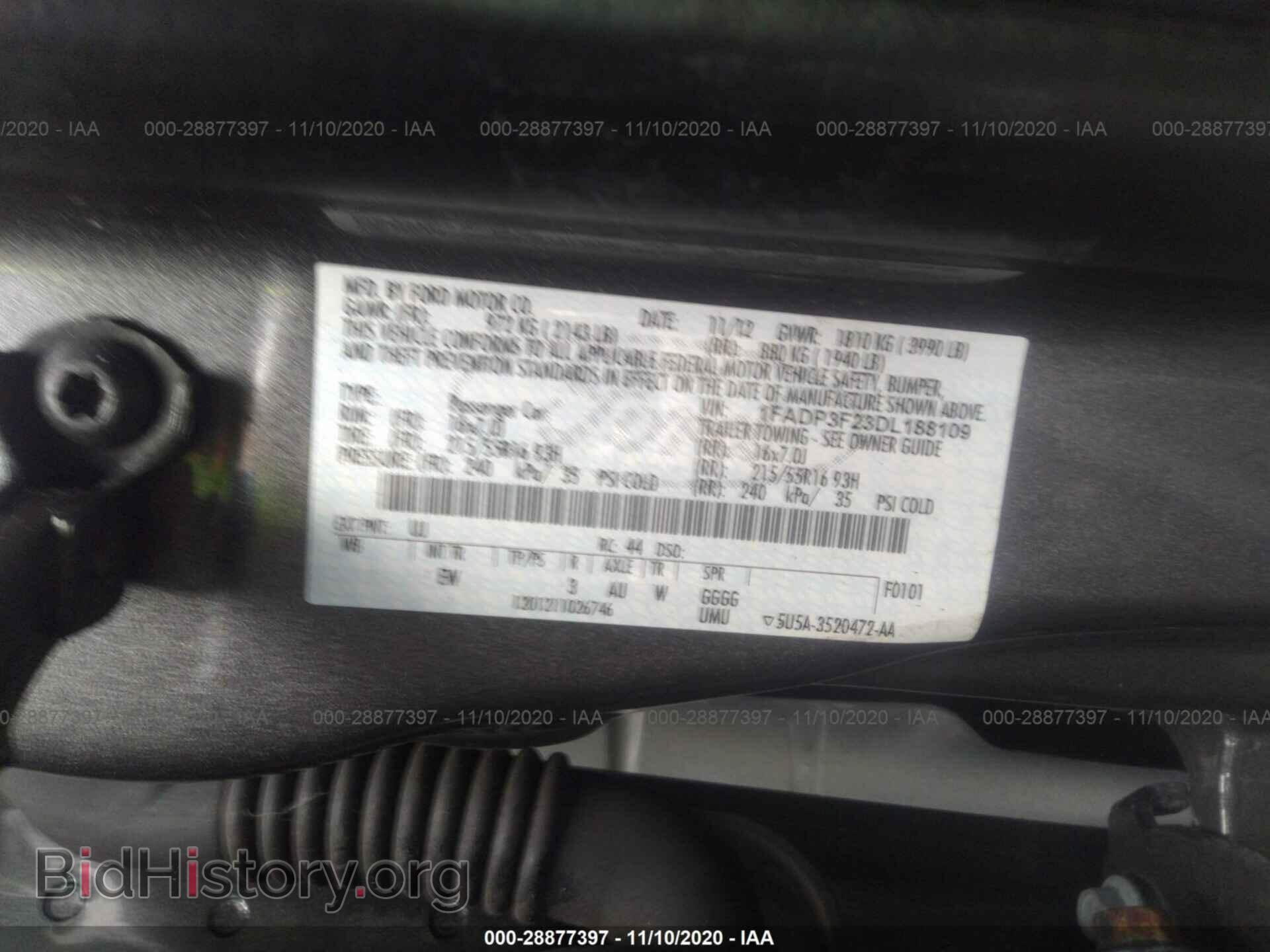 2013 FORD FOCUS - VIN: 1FADP3F23DL188109 - Photo 9