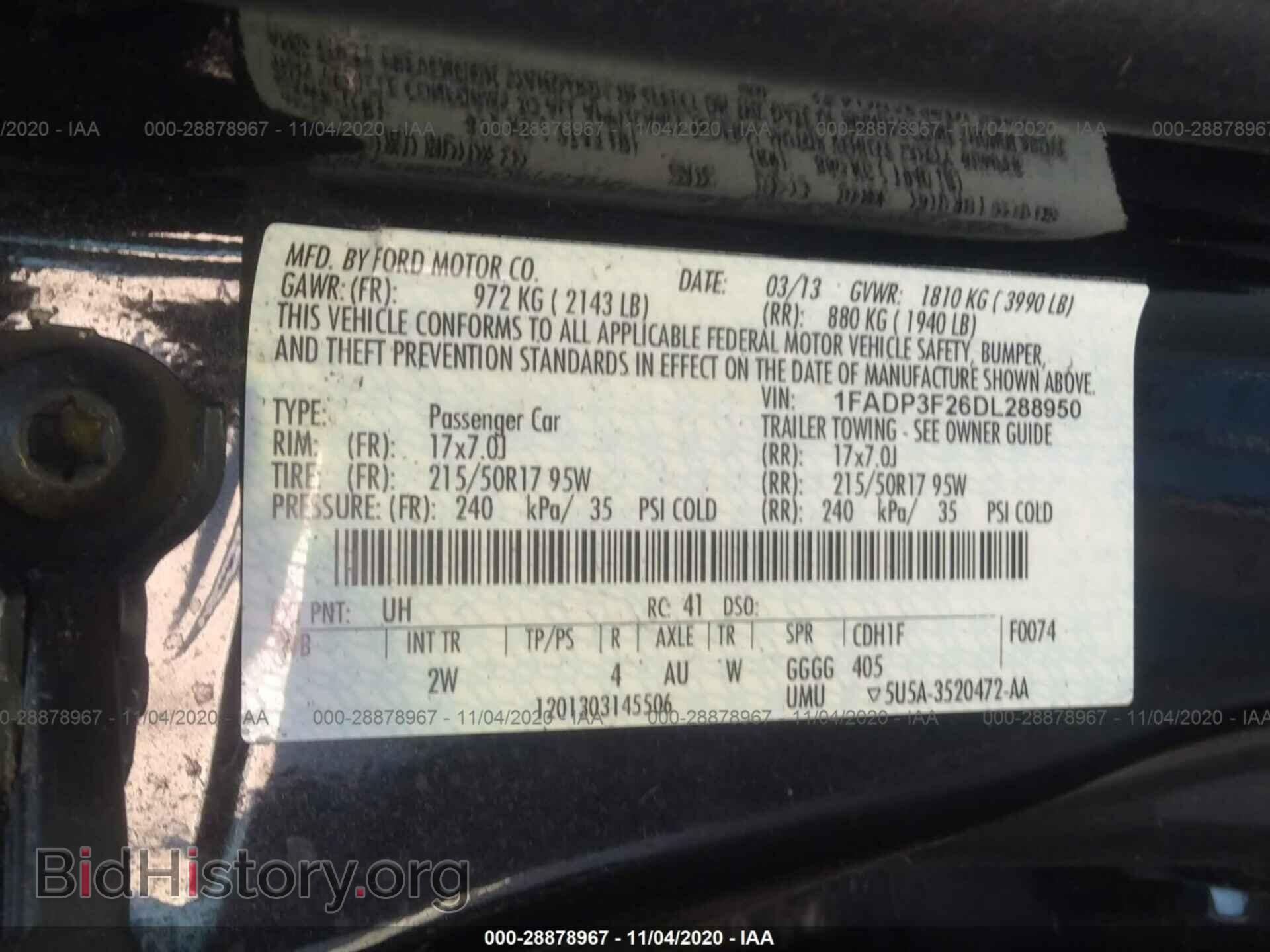 2013 FORD FOCUS - VIN: 1FADP3F26DL288950 - Photo 9