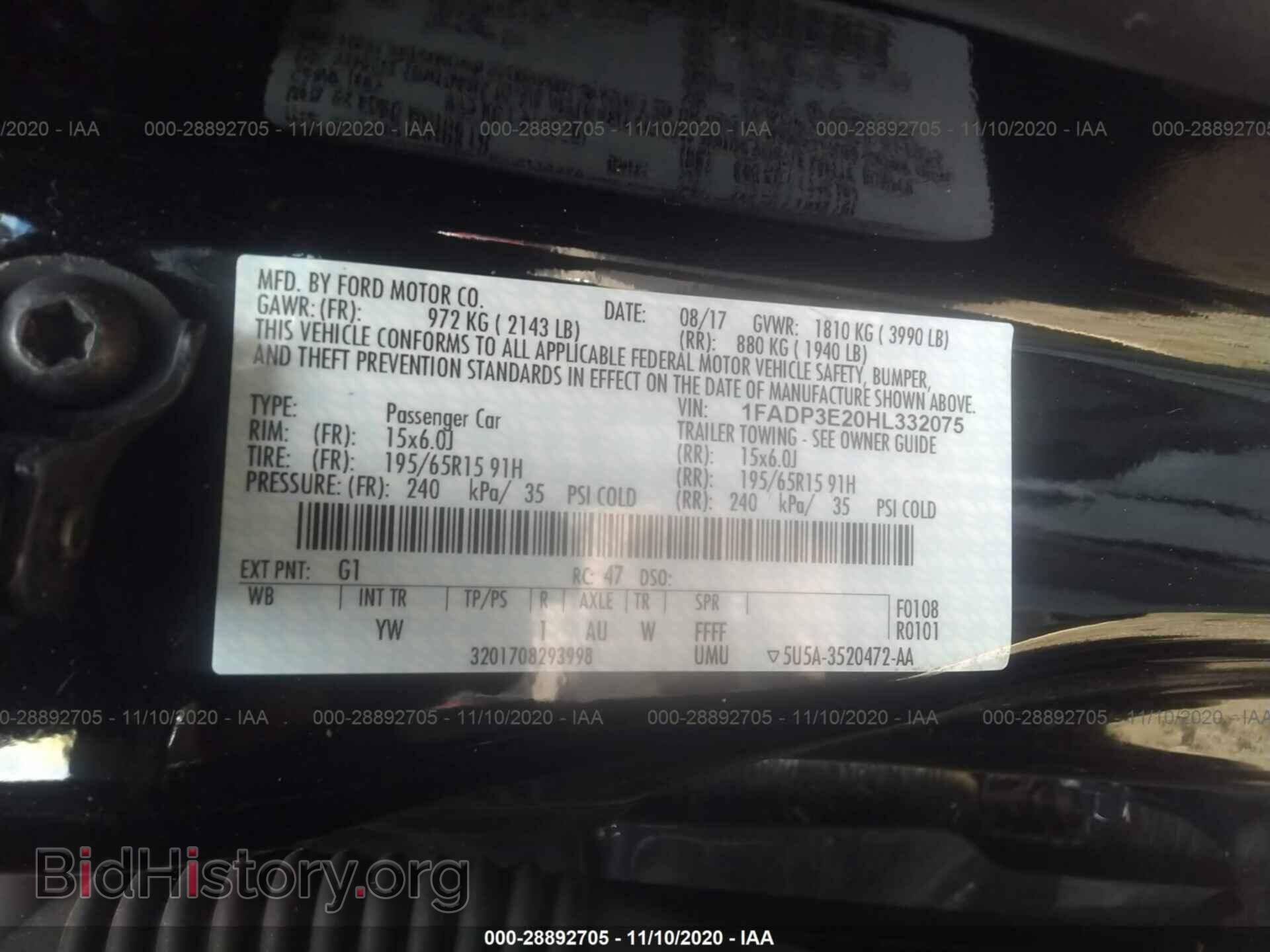 2017 FORD FOCUS - VIN: 1FADP3E20HL332075 - Photo 9