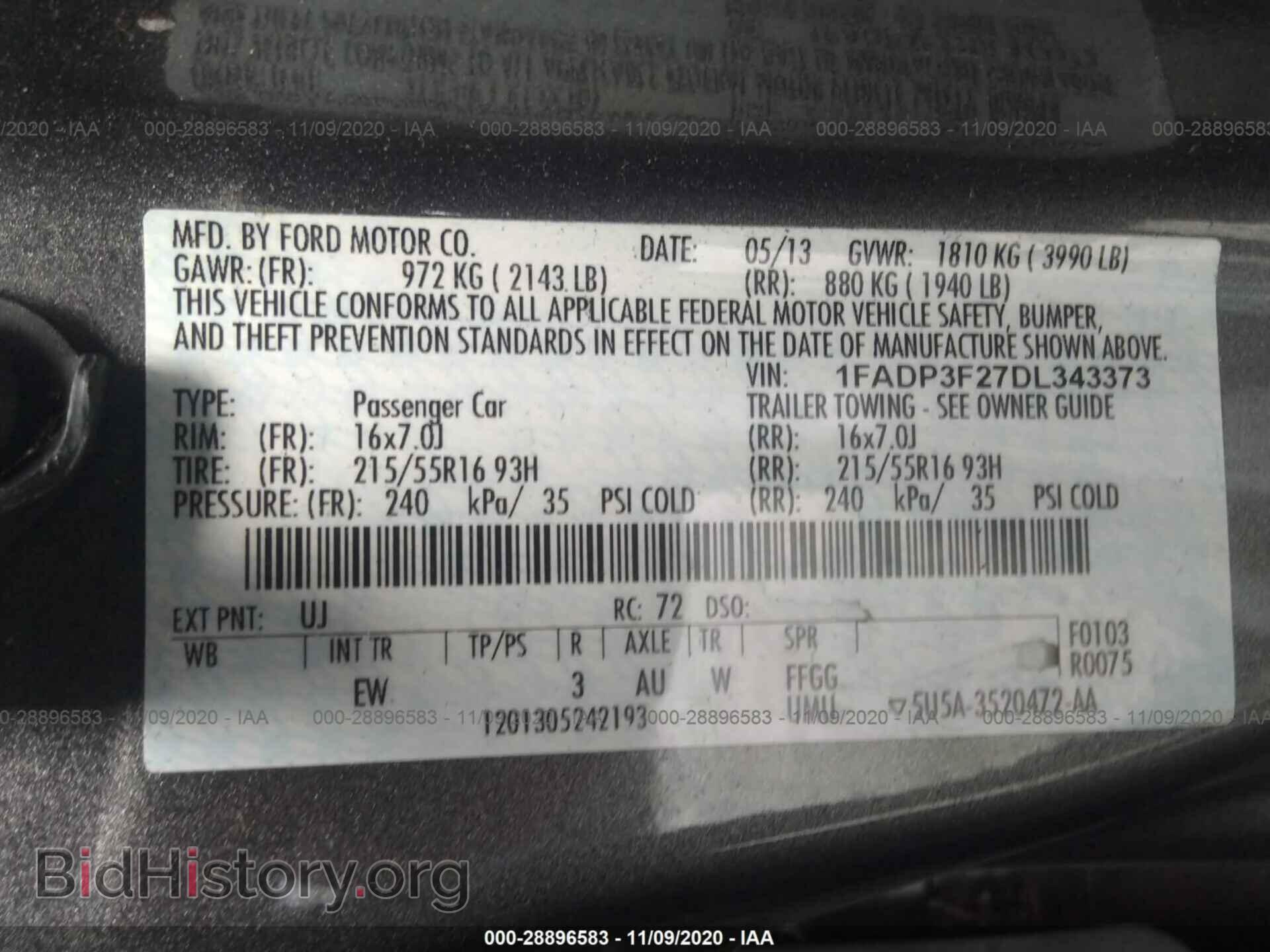 2013 FORD FOCUS - VIN: 1FADP3F27DL343373 - Photo 9