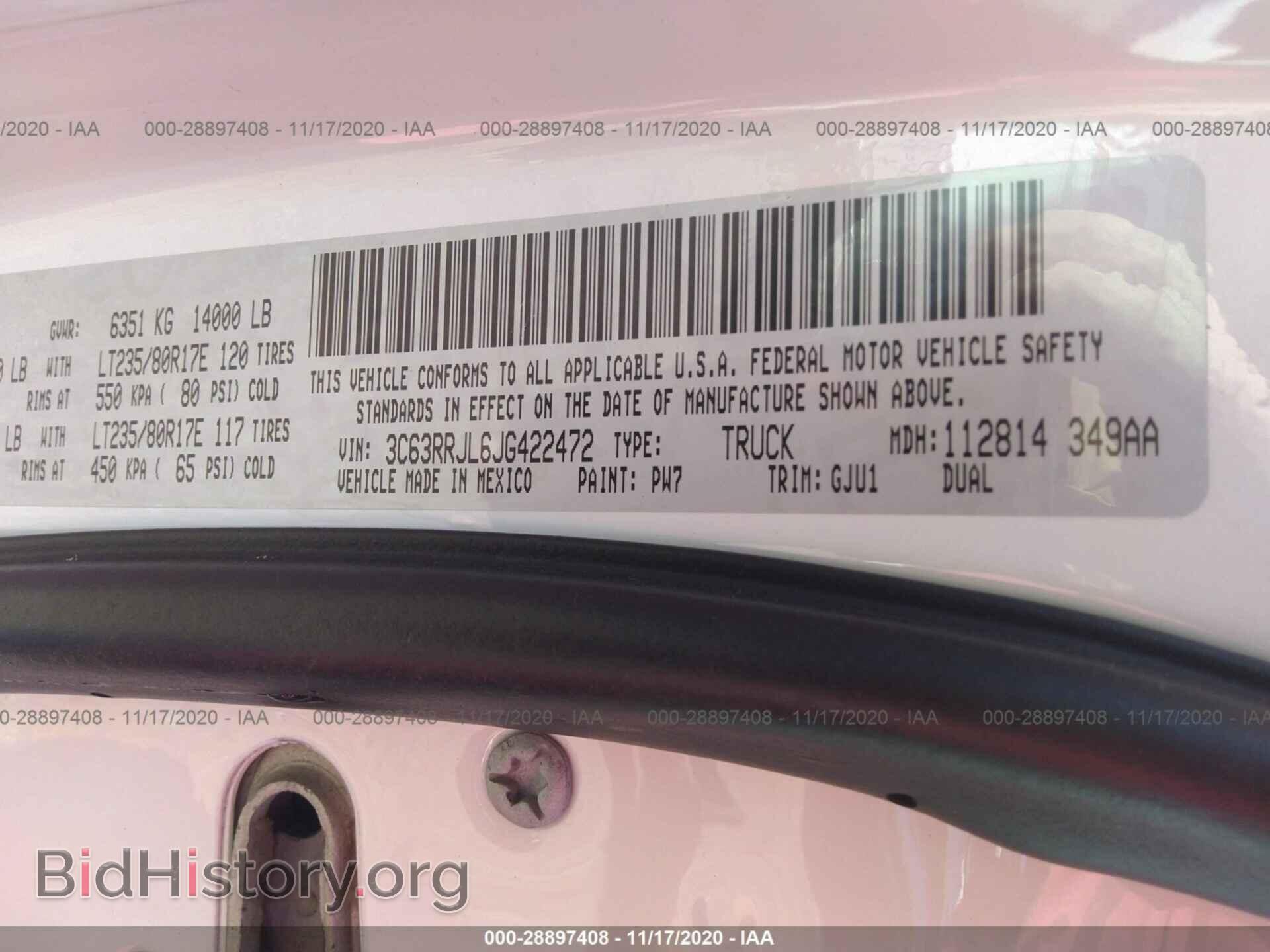 2018 RAM 3500 - VIN: 3C63RRJL6JG422472 - Фото 9