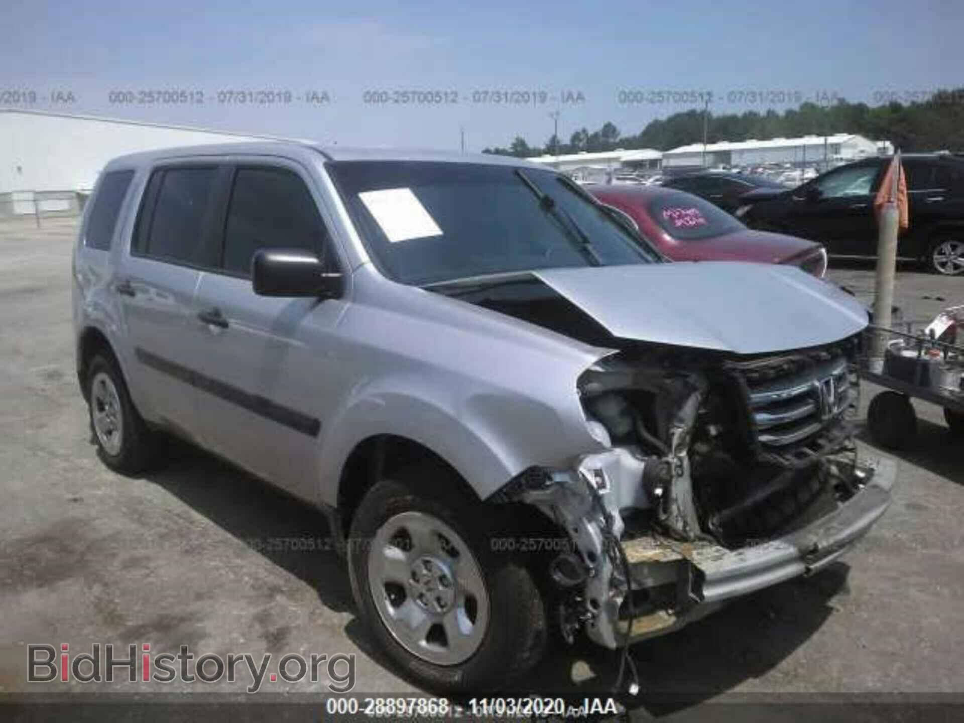 Photo 5FNYF3H20CB010641 - HONDA PILOT 2012