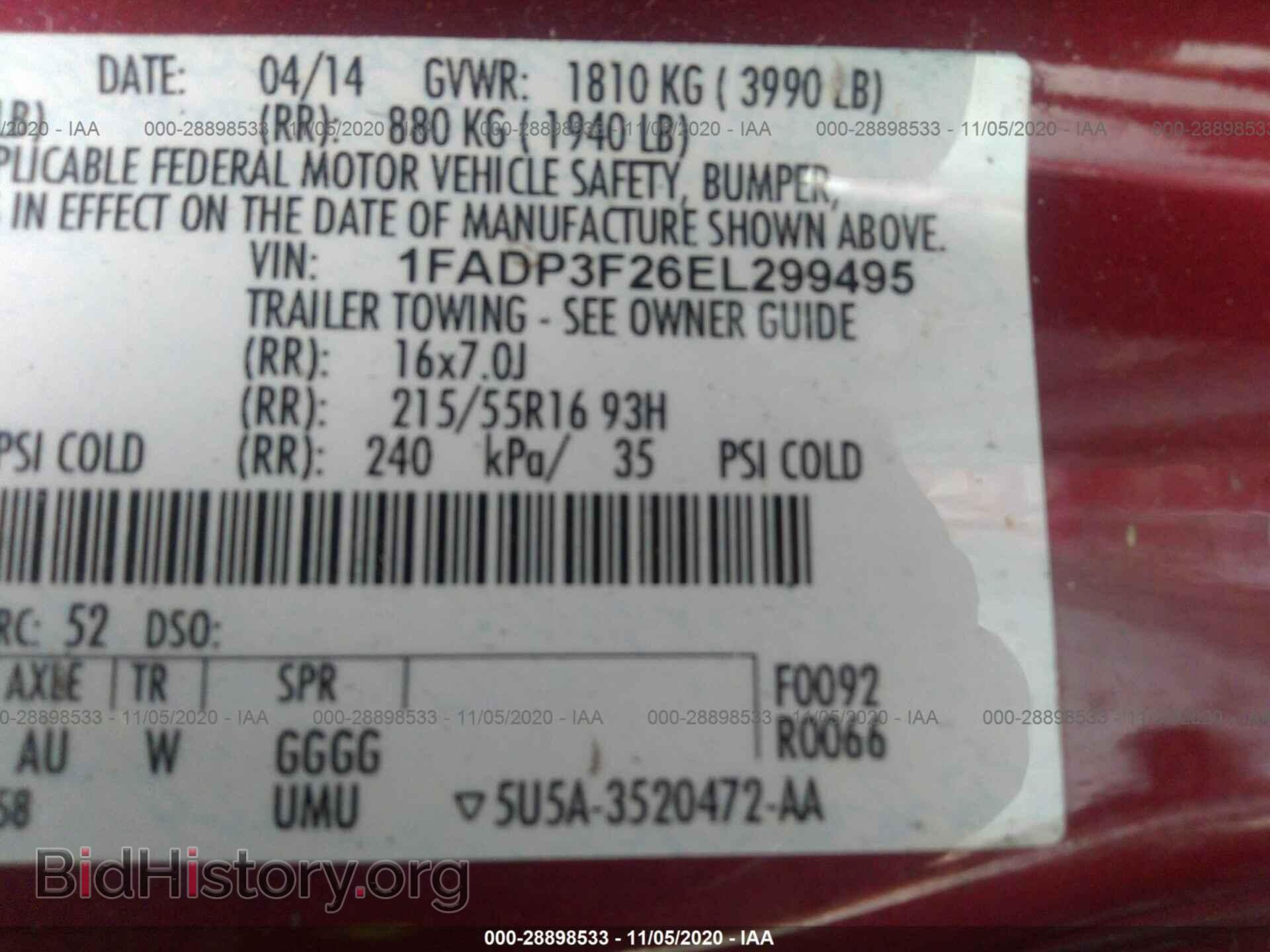 2014 FORD FOCUS - VIN: 1FADP3F26EL299495 - Photo 9