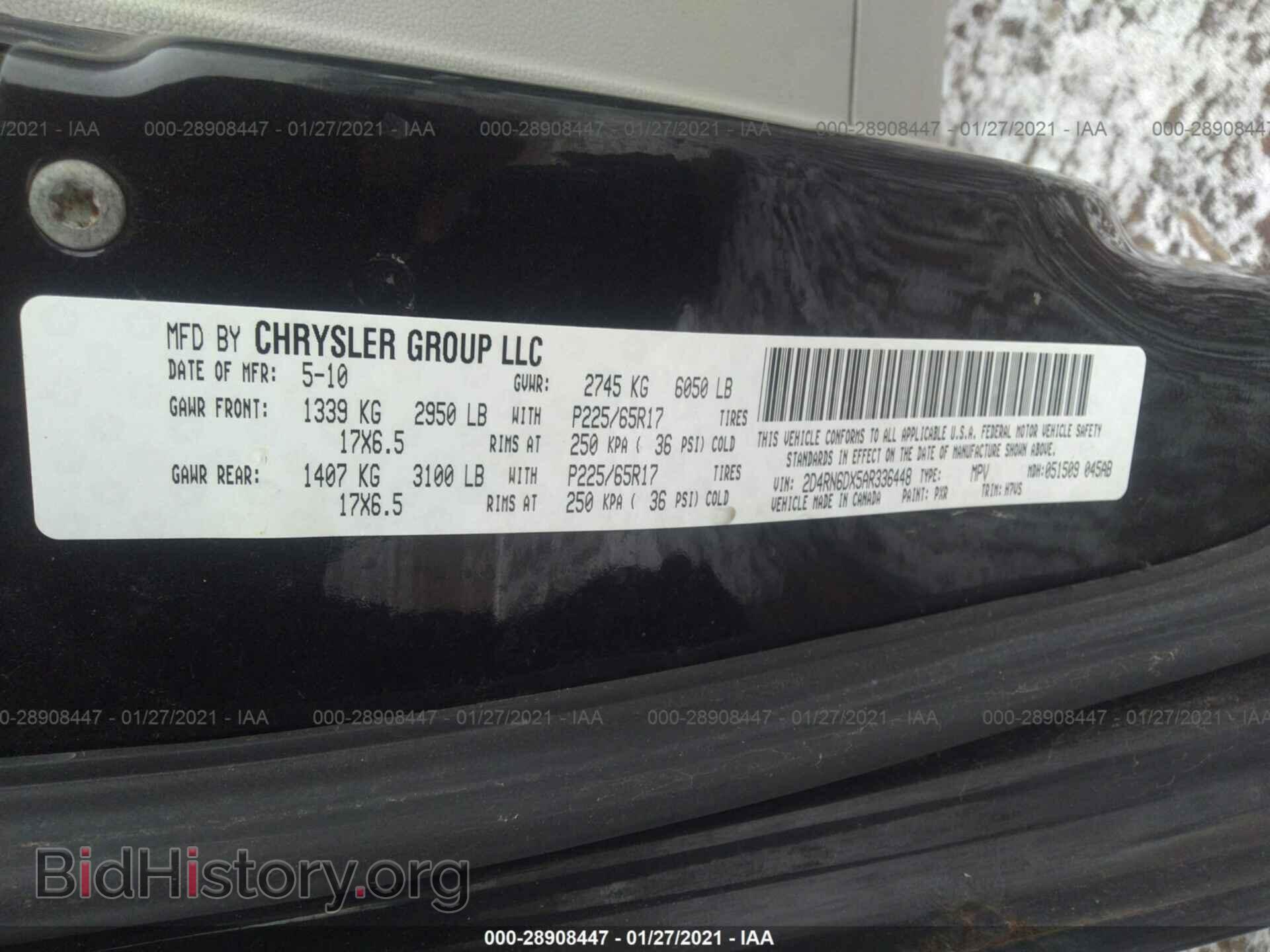 2010 DODGE GRAND CARAVAN - VIN: 2D4RN6DX5AR336448 - Фото 9
