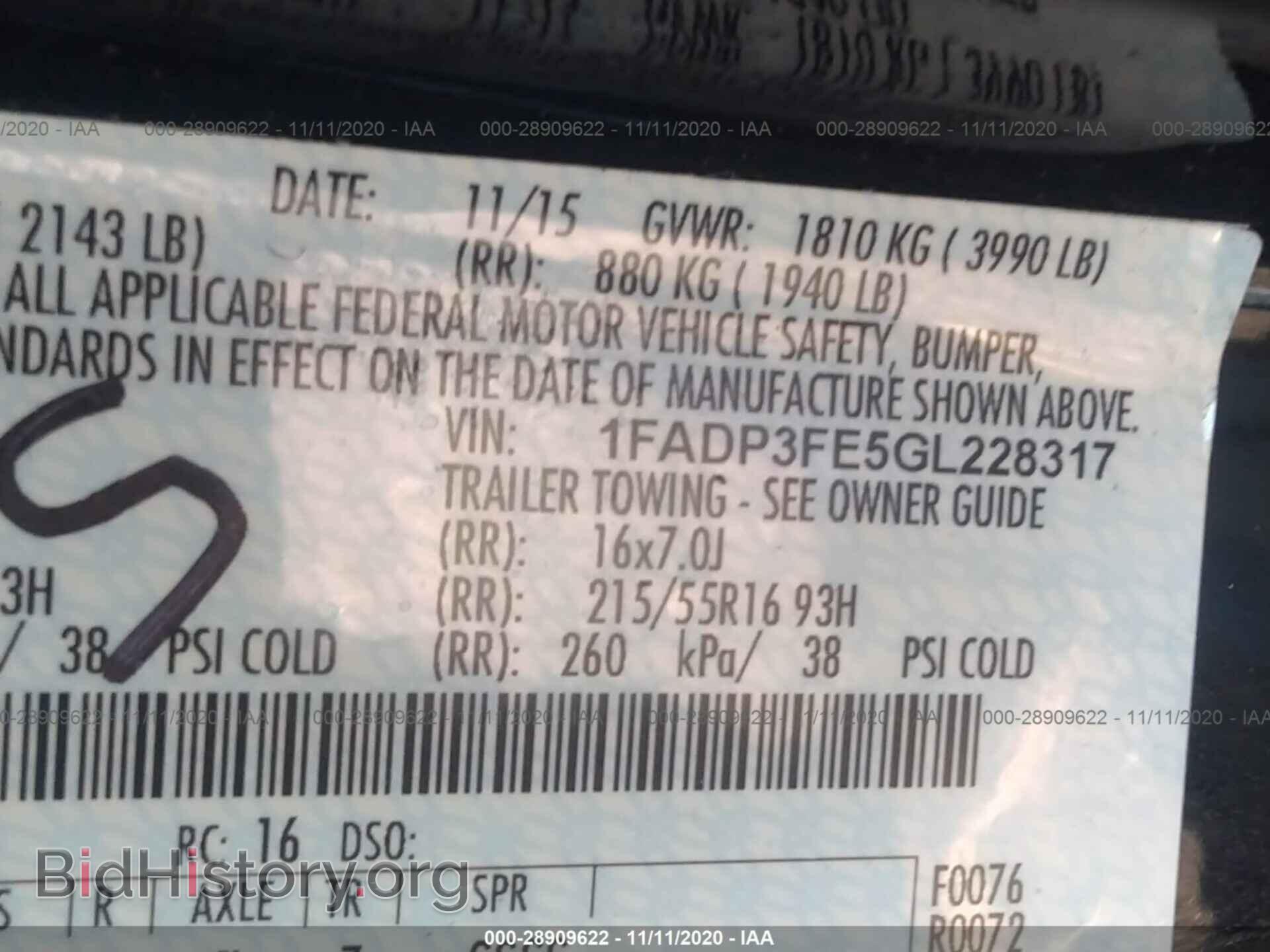 2016 FORD FOCUS - VIN: 1FADP3FE5GL228317 - Photo 8