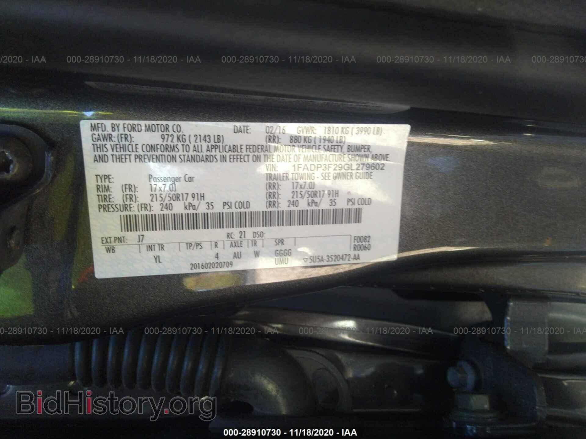 2016 FORD FOCUS - VIN: 1FADP3F29GL279602 - Photo 9