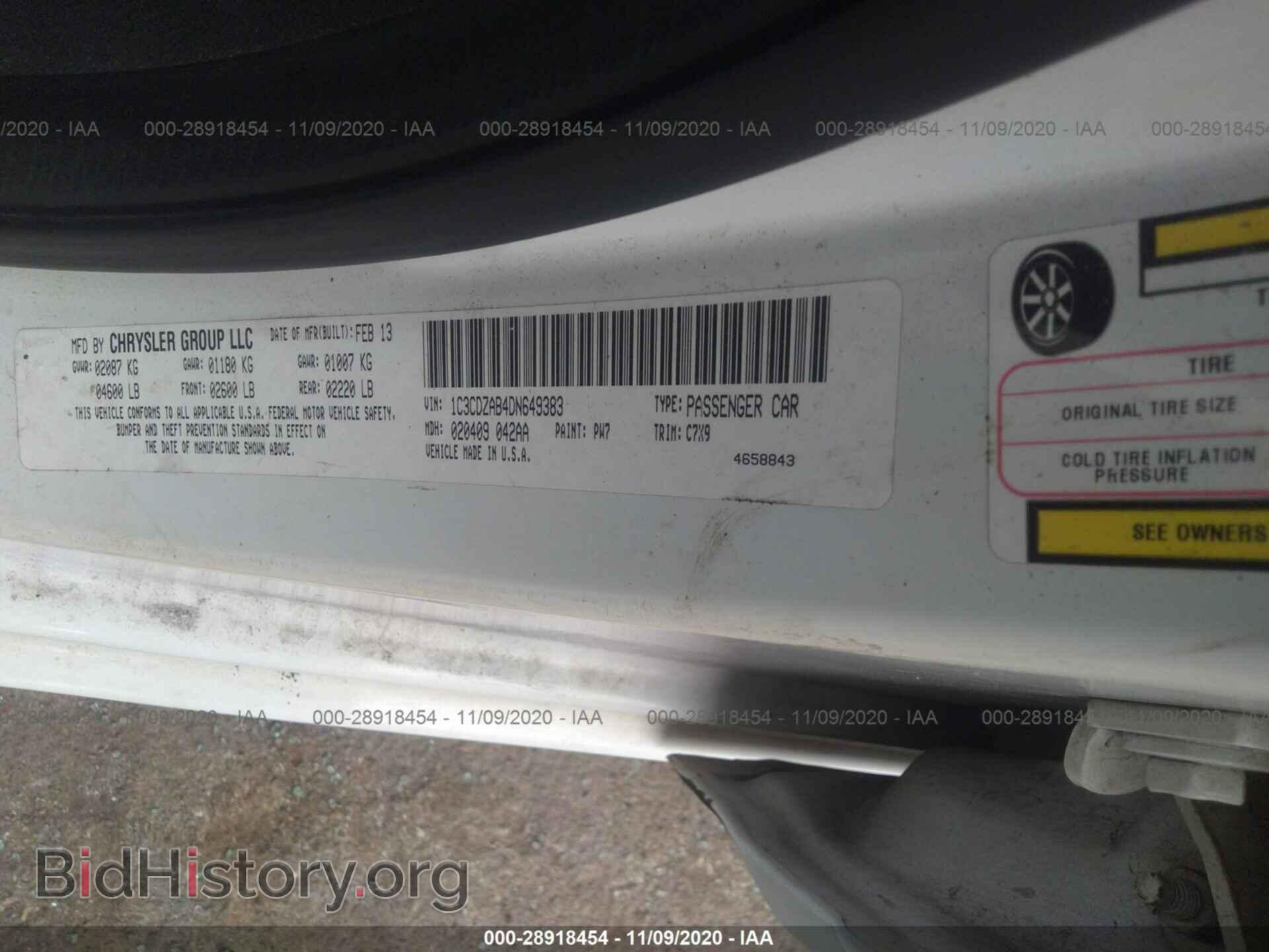 2013 DODGE AVENGER - VIN: 1C3CDZAB4DN649383 - Фото 9