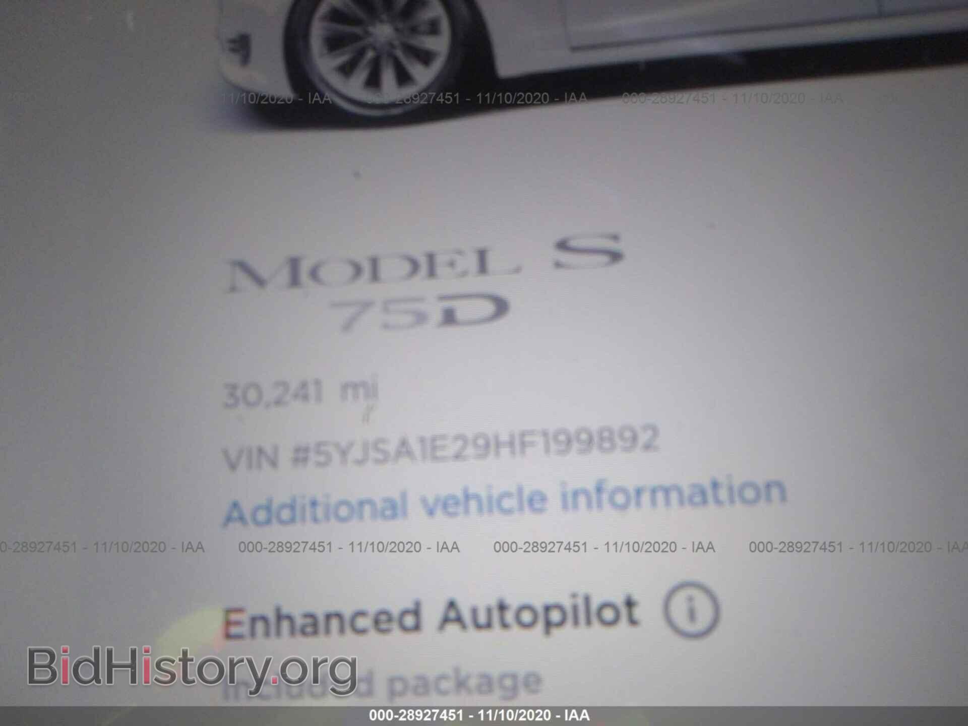 2017 TESLA MODEL S - VIN: 5YJSA1E29HF199892 - Photo 7
