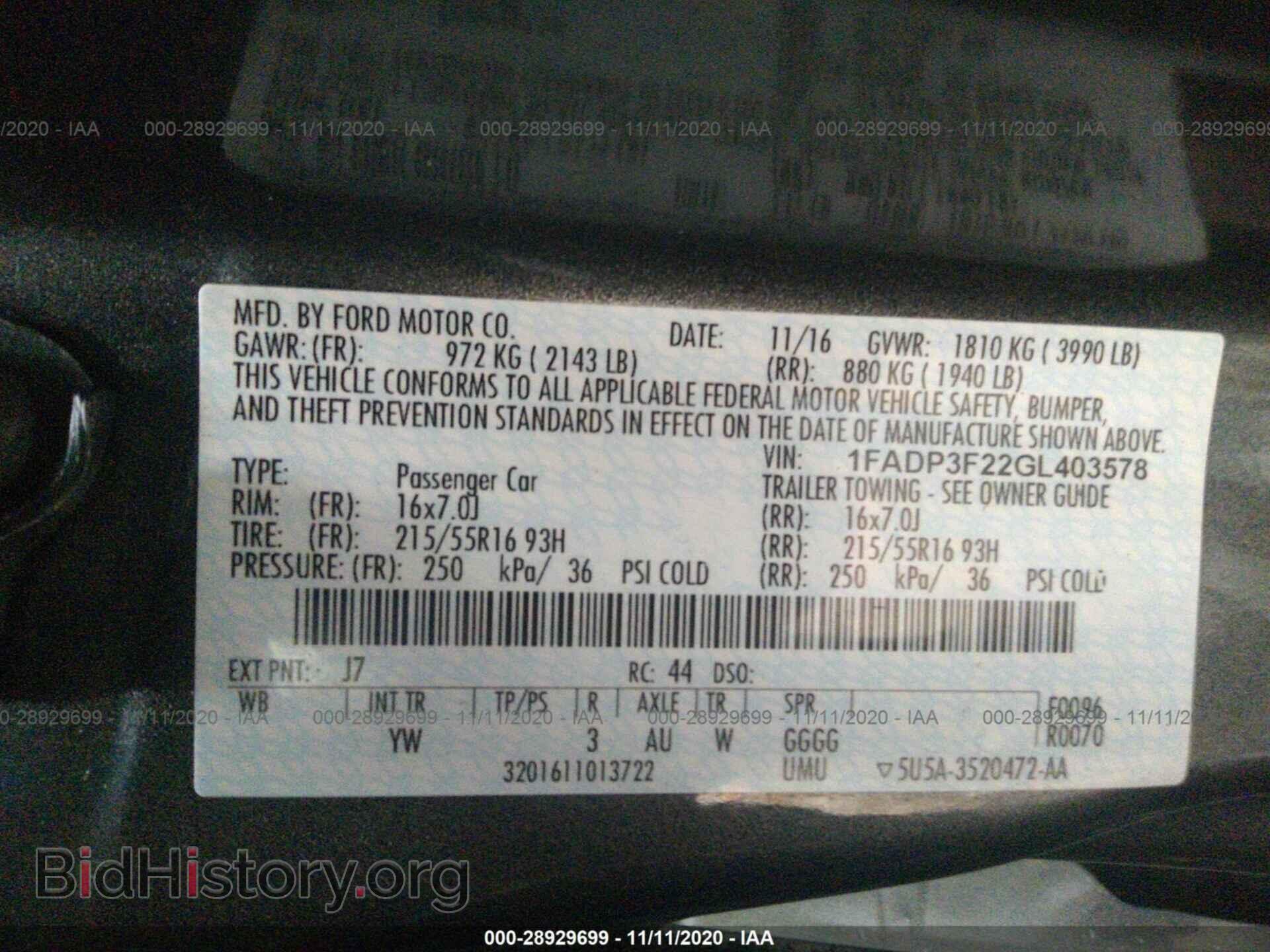 2016 FORD FOCUS - VIN: 1FADP3F22GL403578 - Photo 9