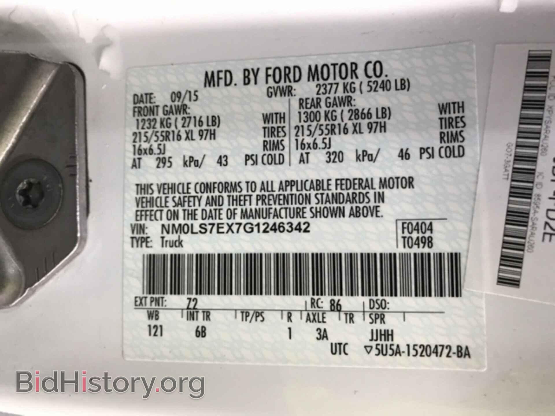 2016 FORD TRANSIT CONNECT - VIN: NM0LS7EX7G1246342 - Фото 5