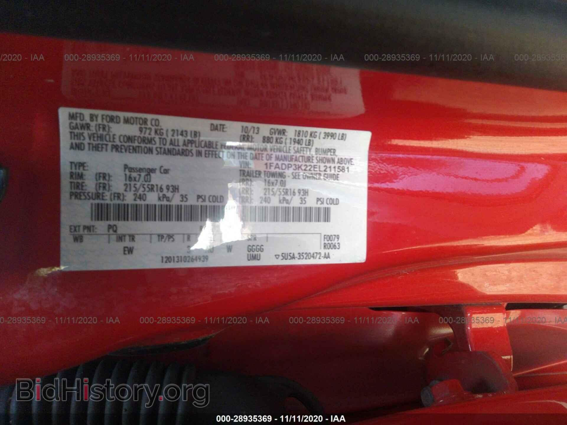 2014 FORD FOCUS - VIN: 1FADP3K22EL211581 - Photo 9