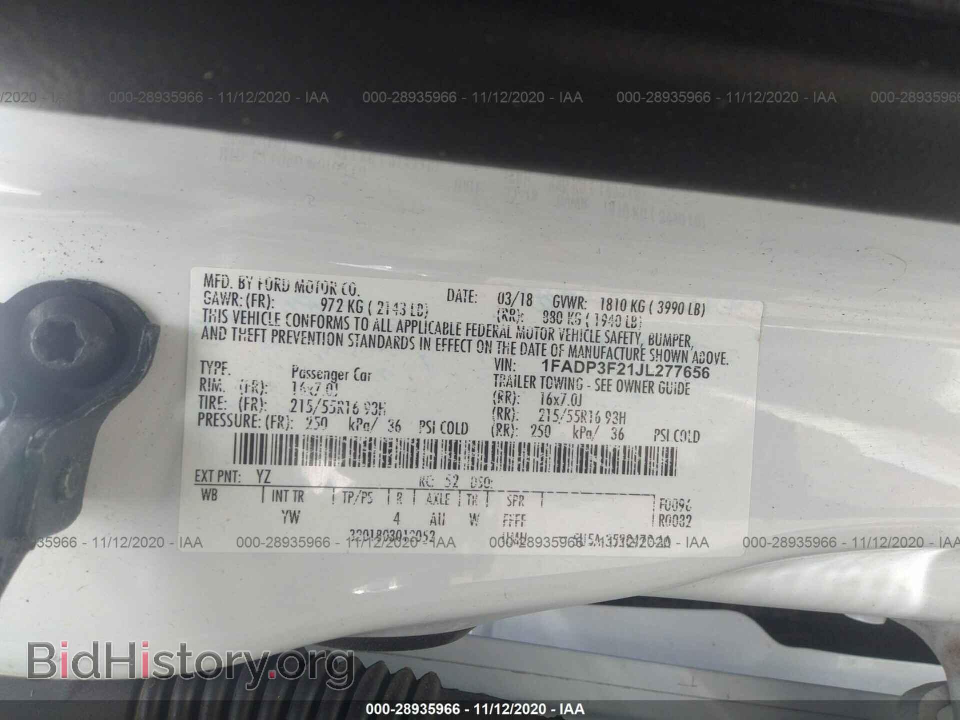 2018 FORD FOCUS - VIN: 1FADP3F21JL277656 - Фото 9