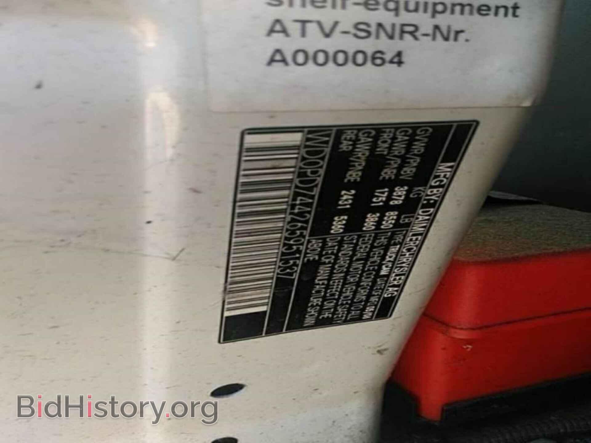 2006 DODGE SPRINTER - VIN: WD0PD744265951537 - Фото 9