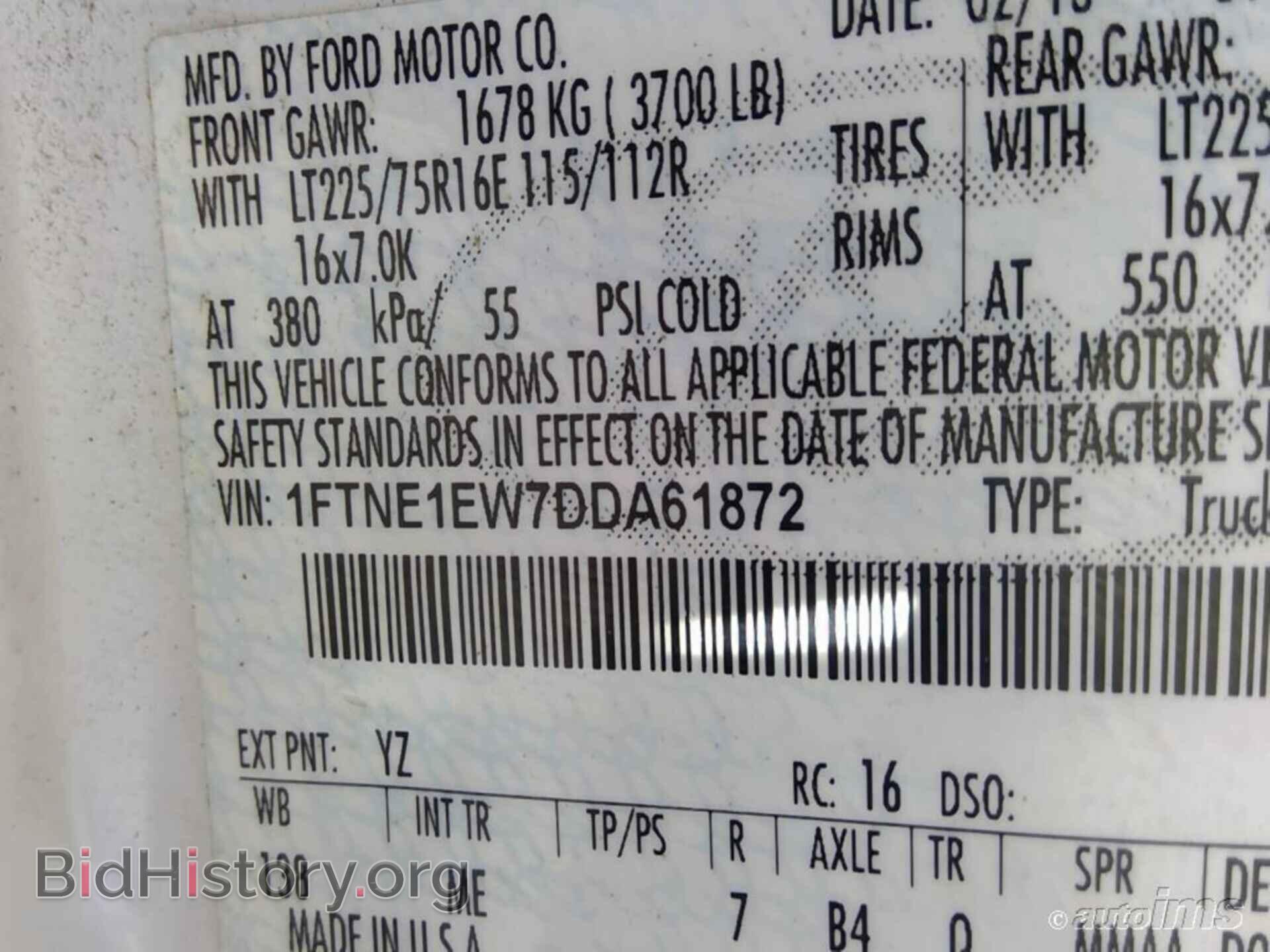 2013 FORD ECONOLINE CARGO VAN - VIN: 1FTNE1EW7DDA61872 - Фото 9