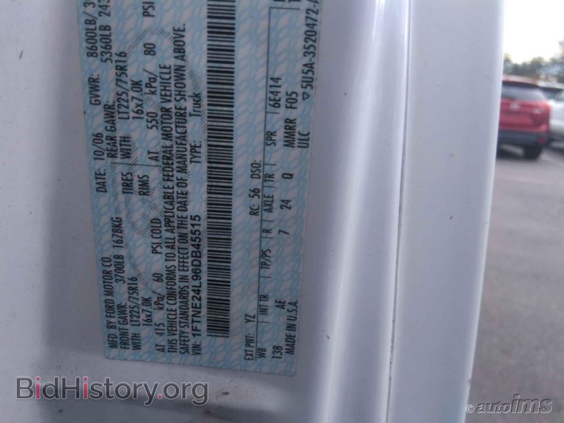 2006 FORD ECONOLINE CARGO VAN - VIN: 1FTNE24L96DB45515 - Фото 4