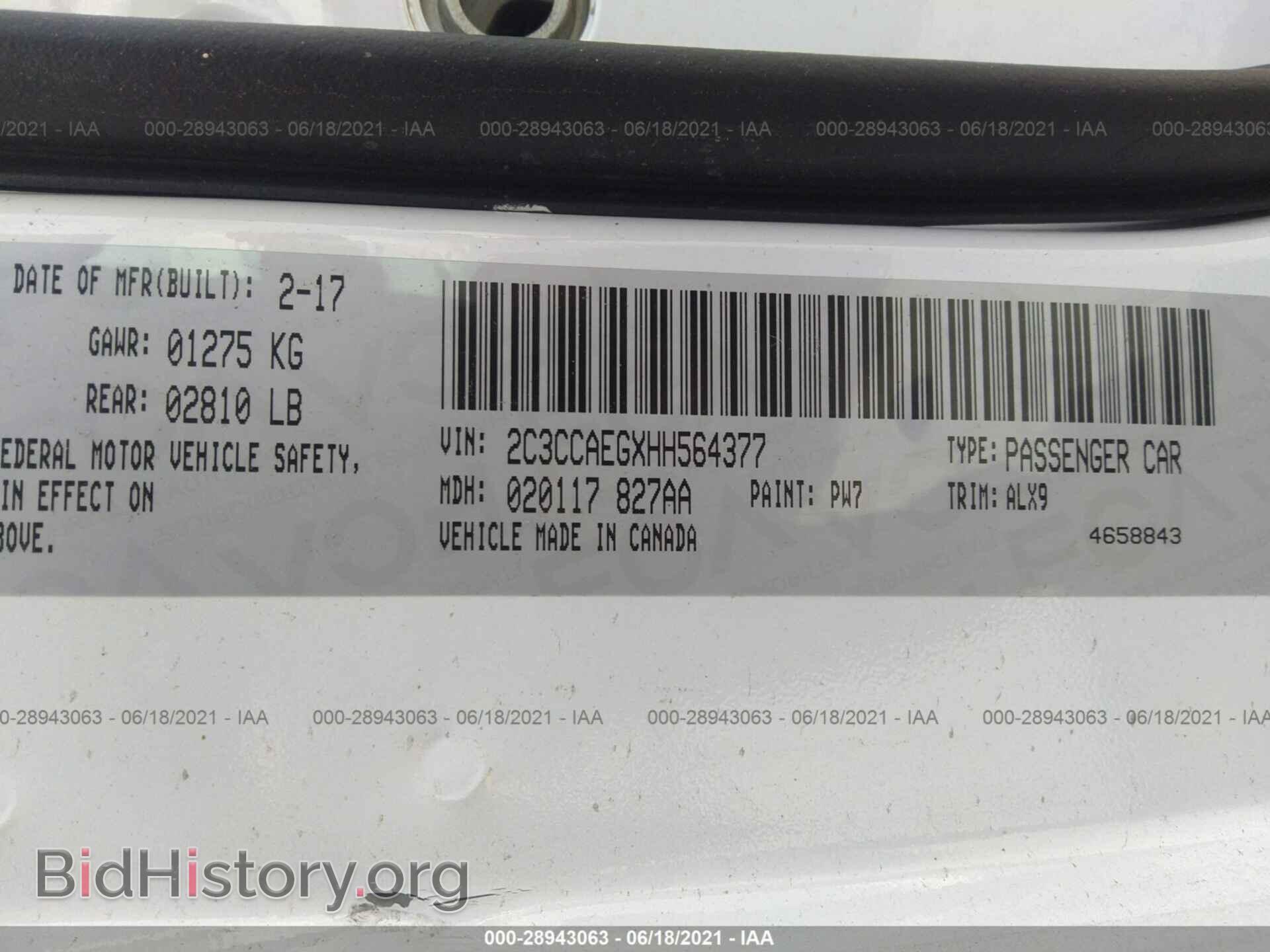 2017 CHRYSLER 300 - VIN: 2C3CCAEGXHH564377 - Photo 9
