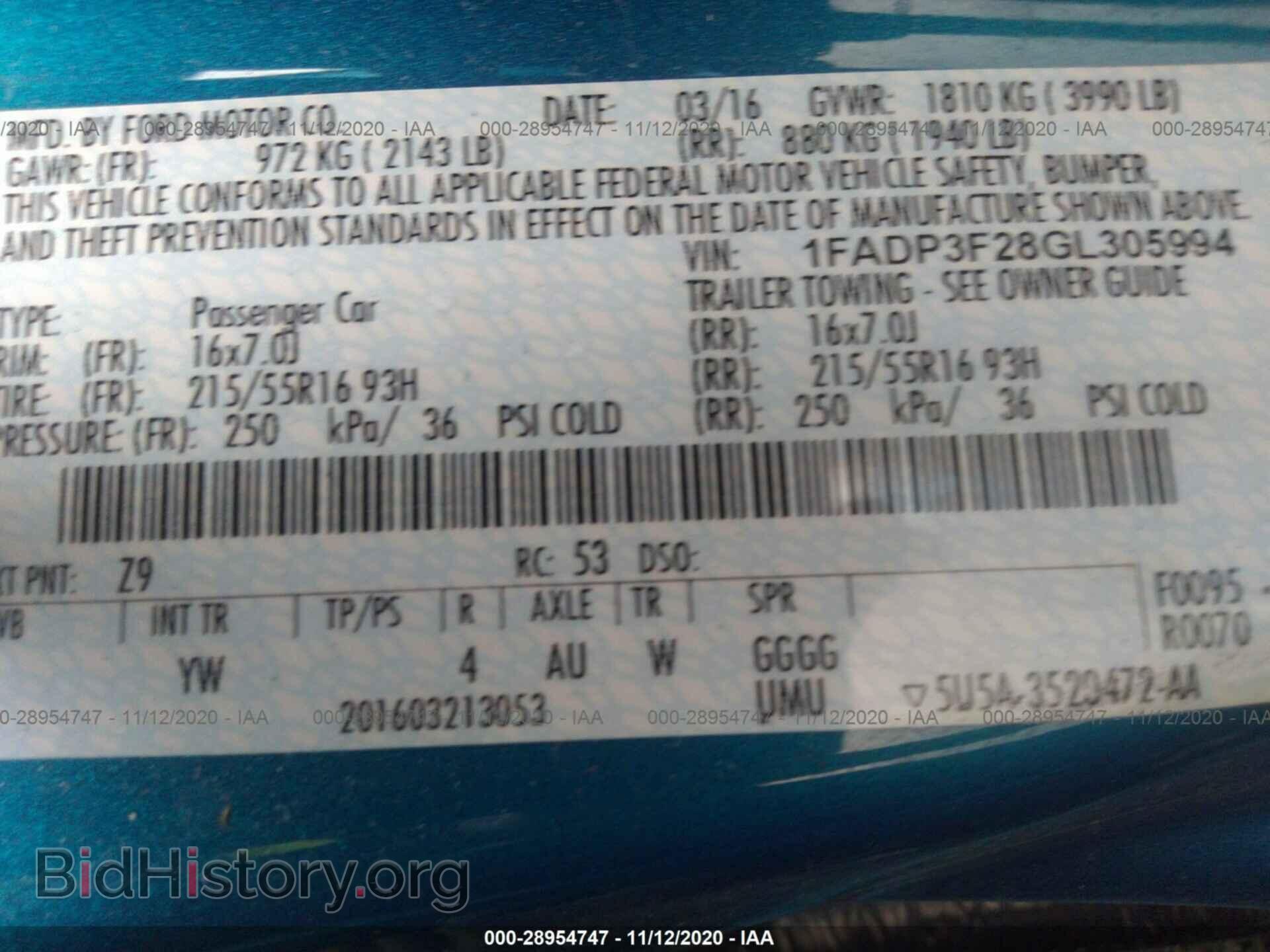 2016 FORD FOCUS - VIN: 1FADP3F28GL305994 - Photo 9
