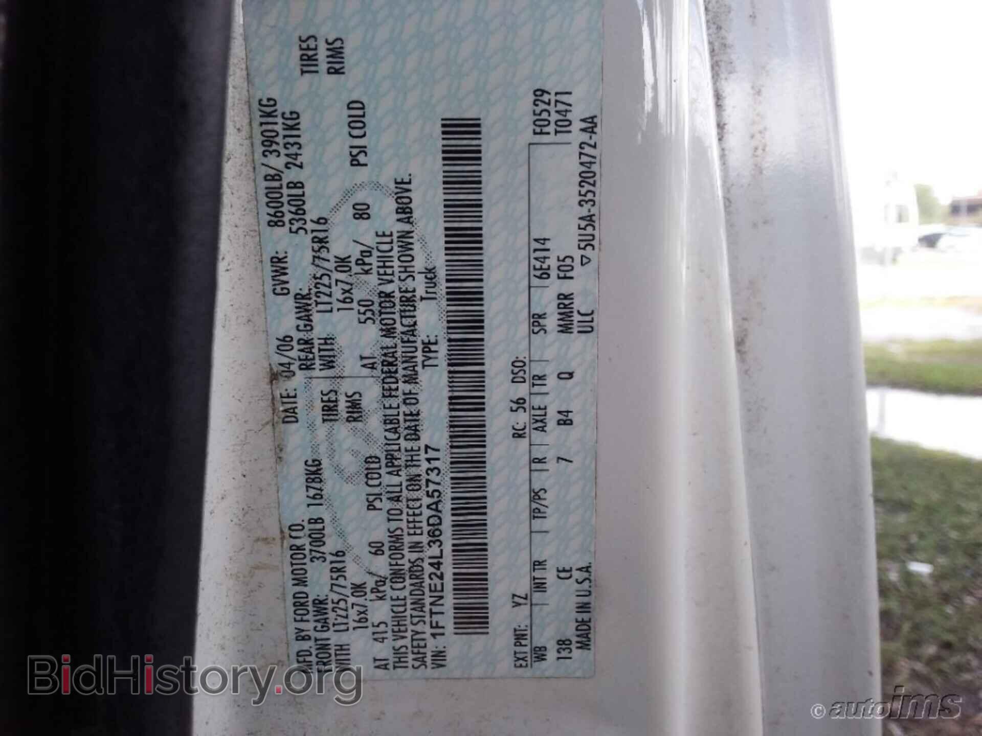 2006 FORD ECONOLINE CARGO VAN - VIN: 1FTNE24L36DA57317 - Photo 9
