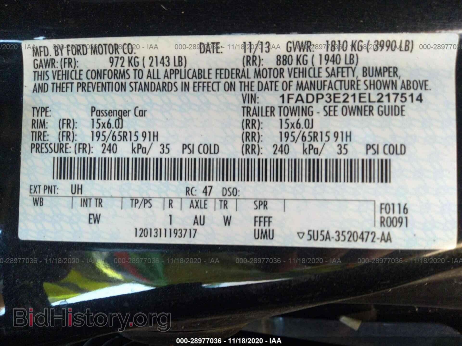 2014 FORD FOCUS - VIN: 1FADP3E21EL217514 - Photo 9