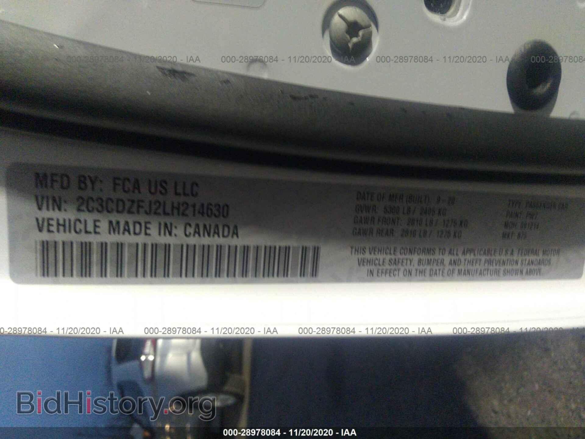 2020 DODGE CHALLENGER - VIN: 2C3CDZFJ2LH214630 - Фото 9