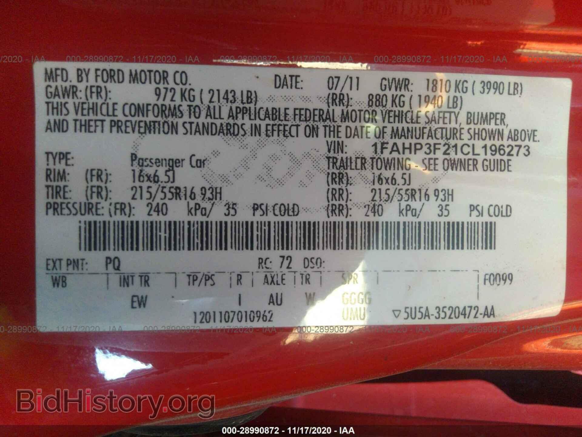 2012 FORD FOCUS - VIN: 1FAHP3F21CL196273 - Photo 9
