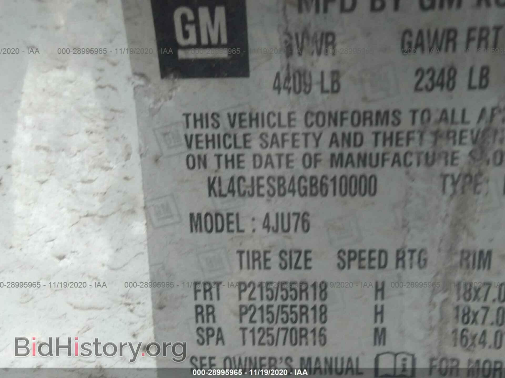 2016 BUICK ENCORE - VIN: KL4CJESB4GB610000 - Photo 9