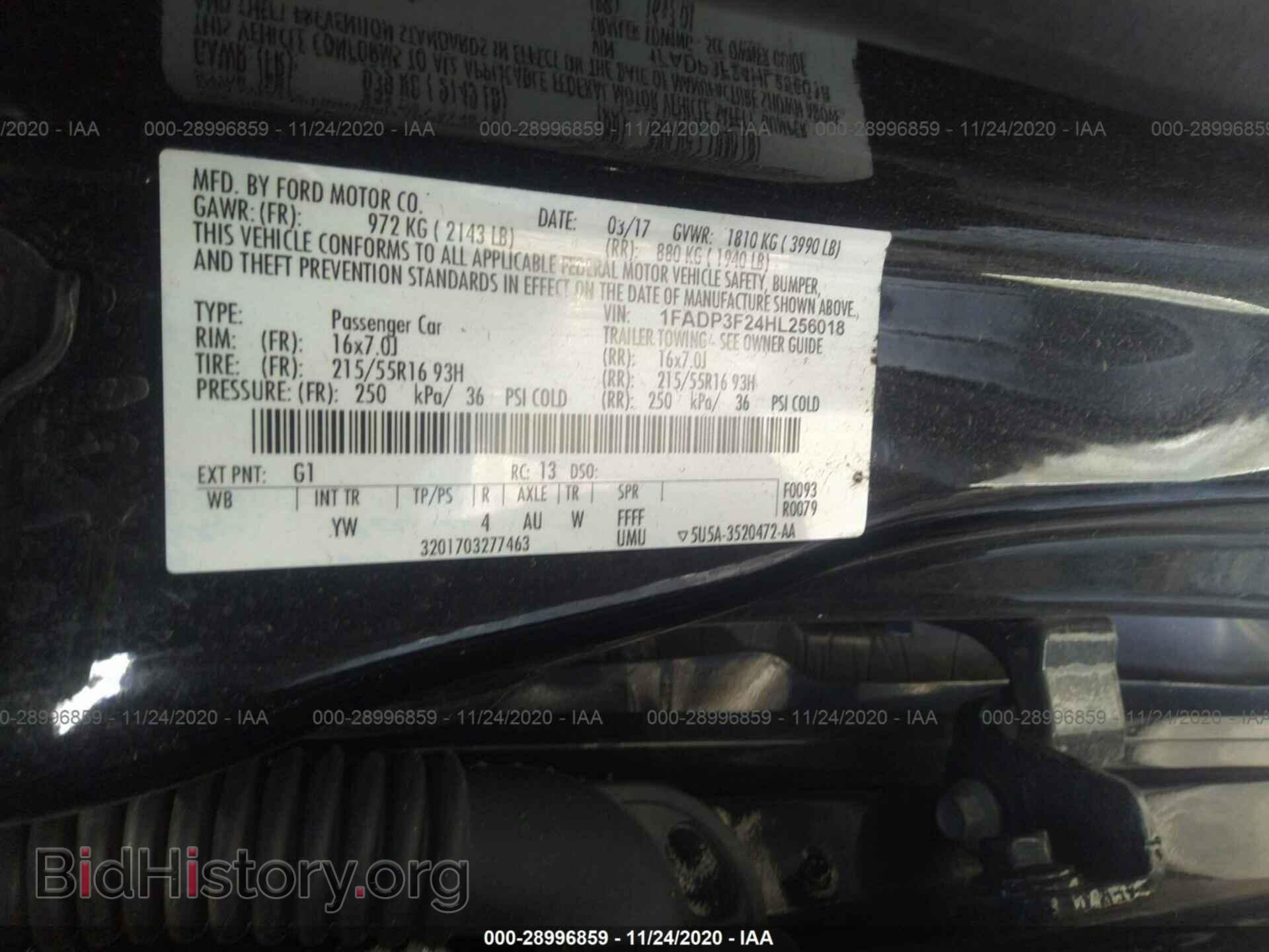 2017 FORD FOCUS - VIN: 1FADP3F24HL256018 - Photo 9