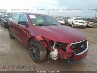 2013 Ford TAURUS SHO, maroon — VIN 1FAHP2KT1DG112794, IAAI